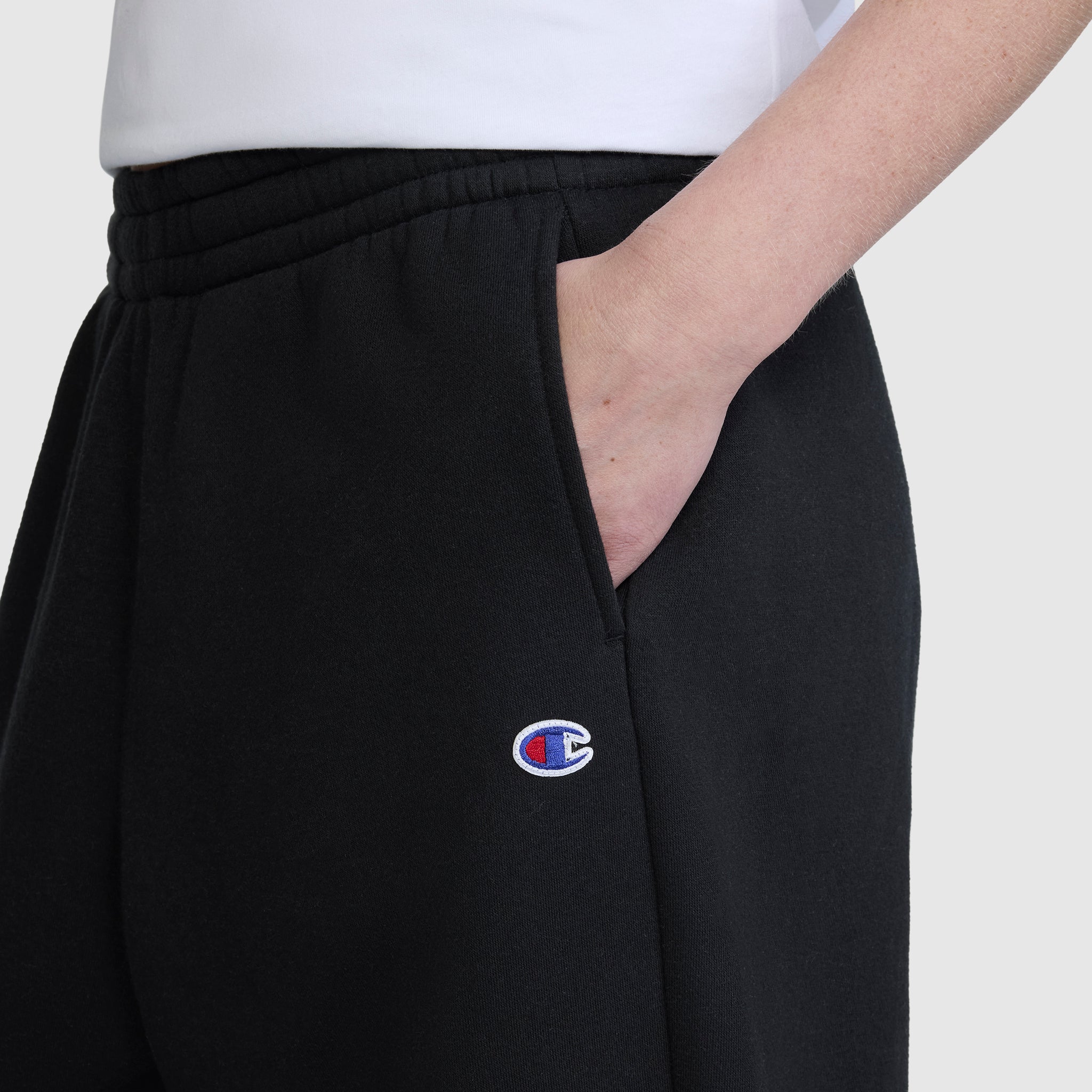 Champion Barrel Leg pantalon molleton femme noir coupe barrique