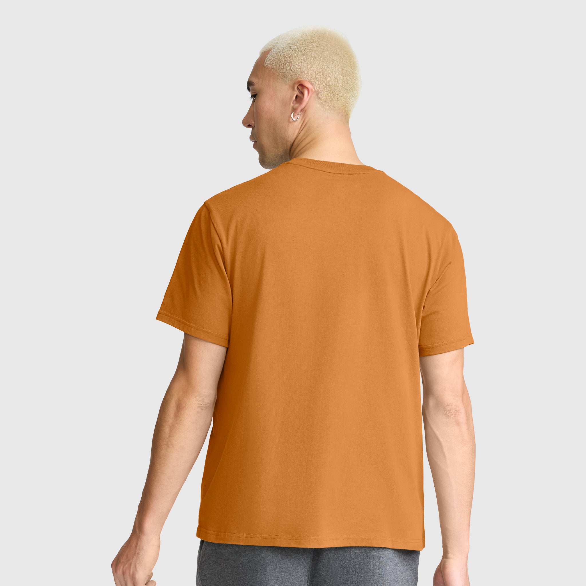 Champion Classic T-Shirt C Logo t-shirt homme Glazed Ginger coton