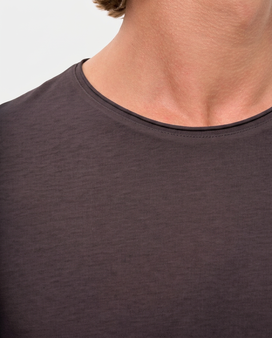 LAFAURIE ACHILLE t-shirt dark prune coton manches longues