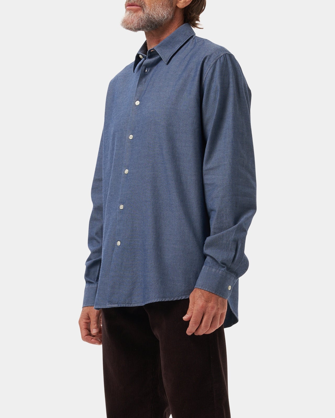 LAFAURIE MIO Denim Stone chemise homme coton coupe droite