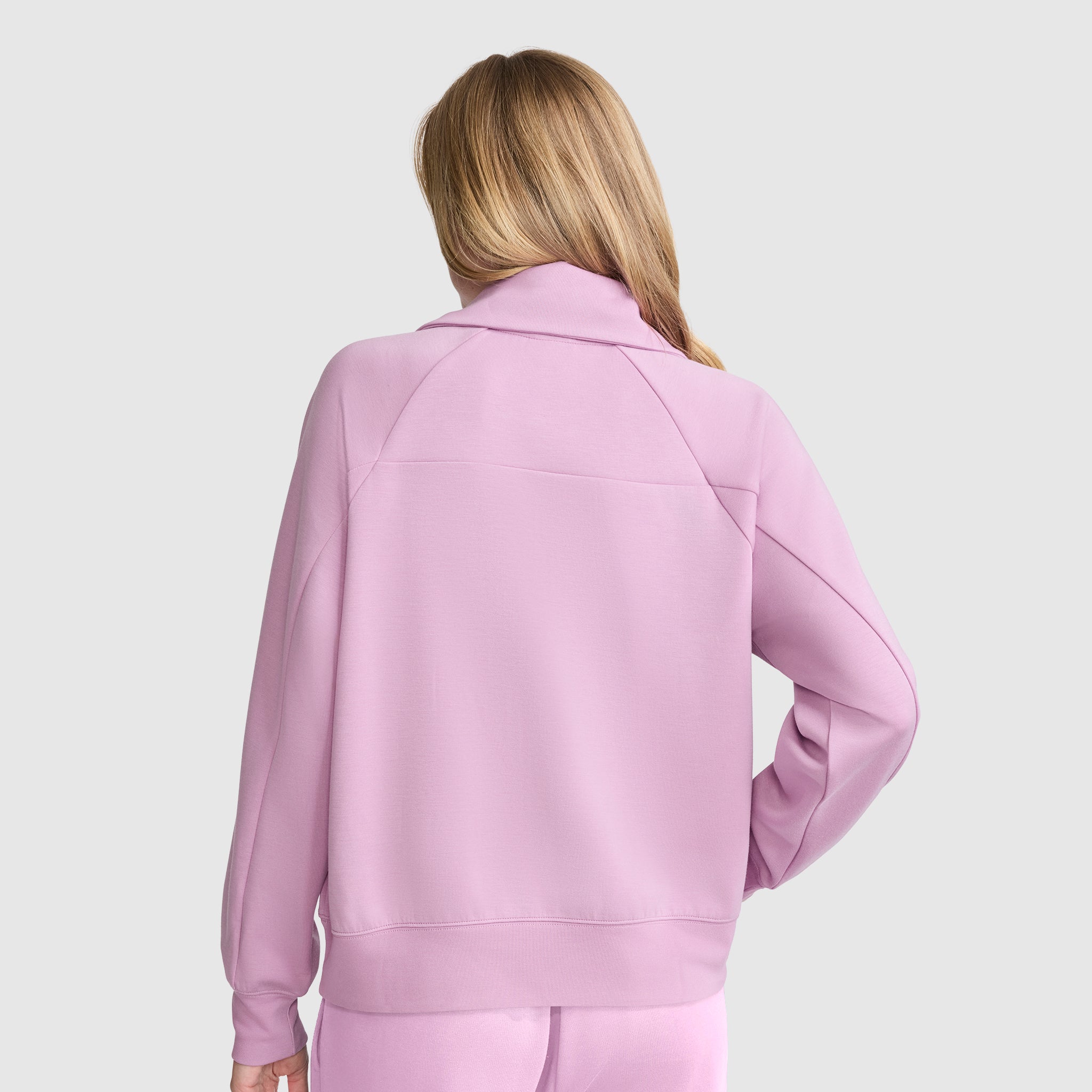Champion Quarter-Zip Pull Femme Violet Stretch Poches