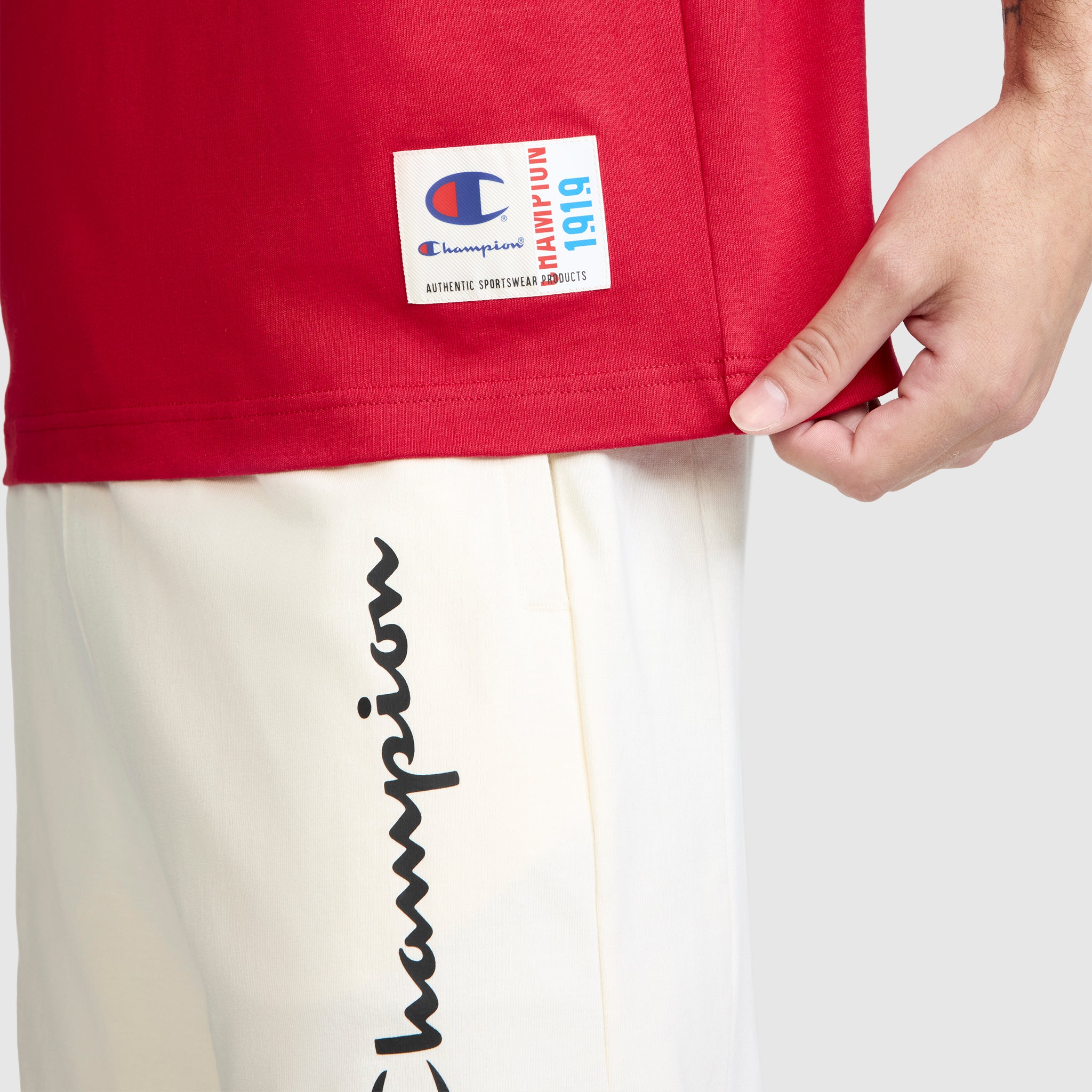 Champion Jersey sweat capuche sans manches Tango Red coton