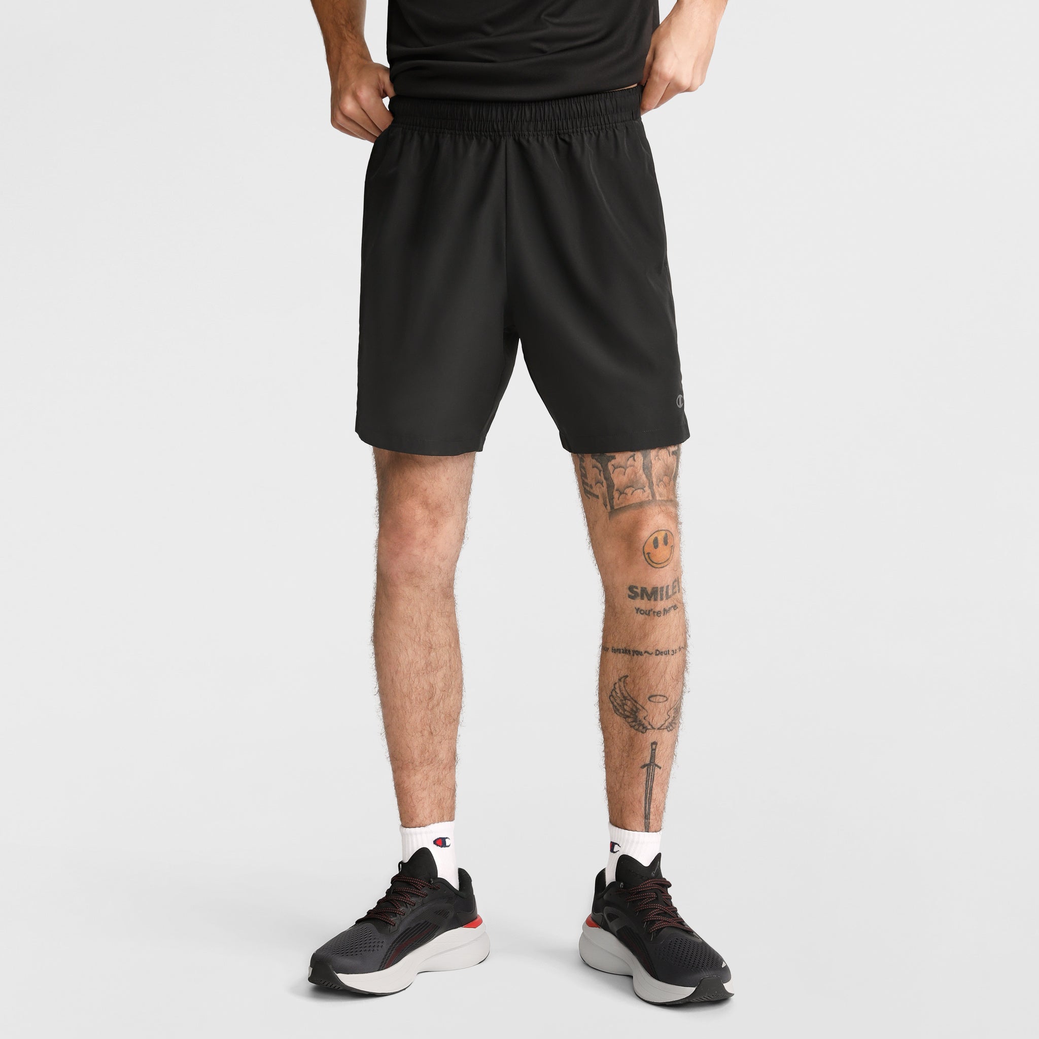 Champion 7" Woven short sport homme Black polyester