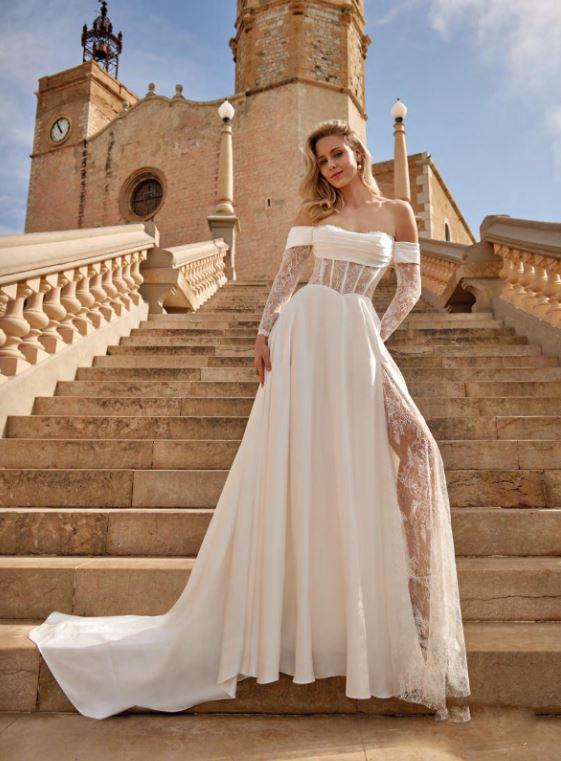 Le Jour de Notre Oui Robes de mariée ÉVY robe de mariée coupe fluide
