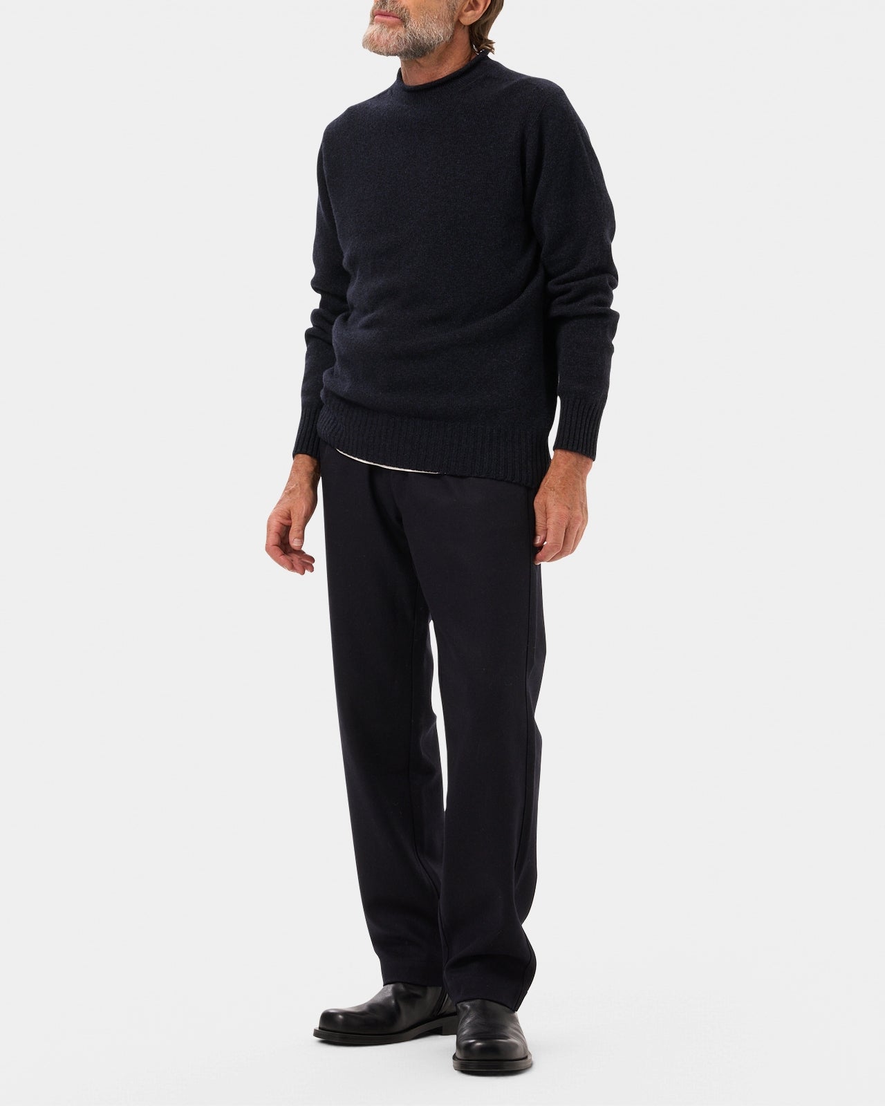 Lafaurie Pietro pull col montant laine navy noir