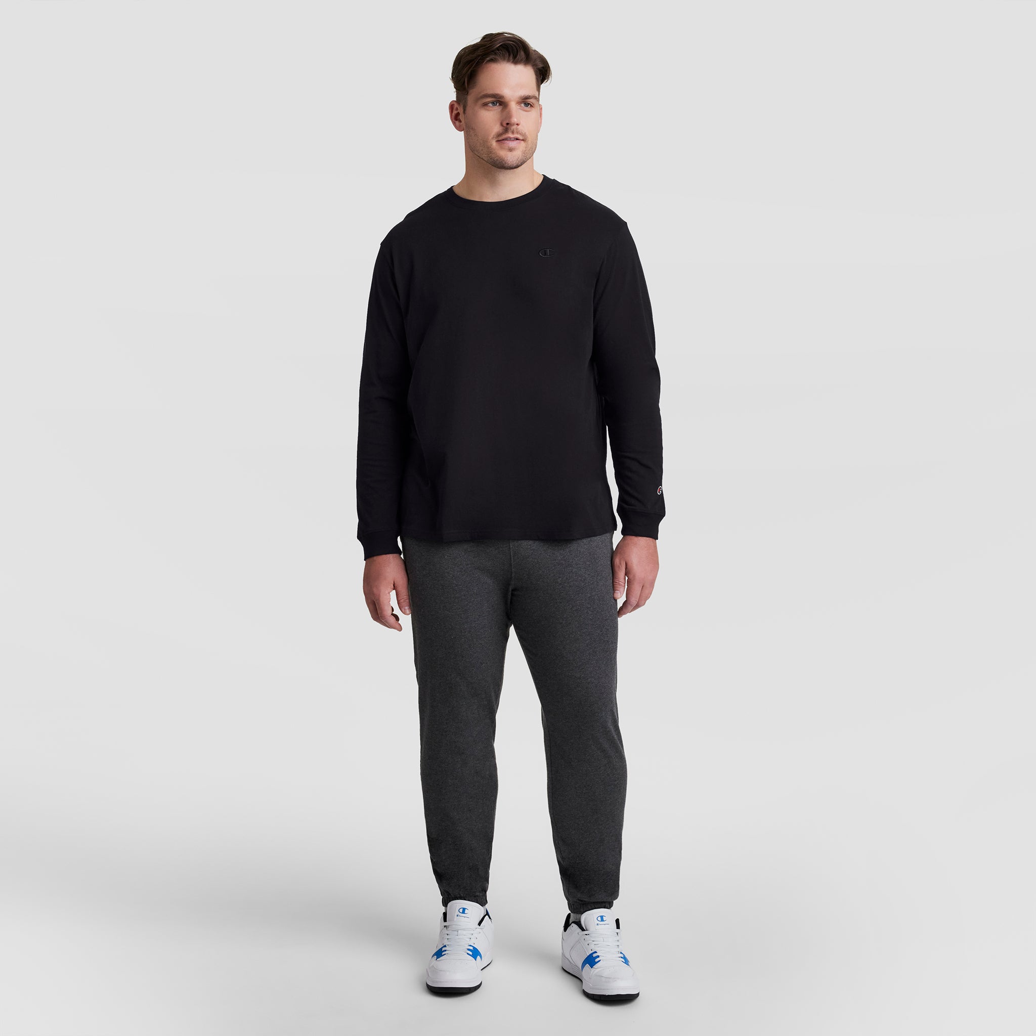 Champion Classic T-shirt manches longues noir grande taille homme