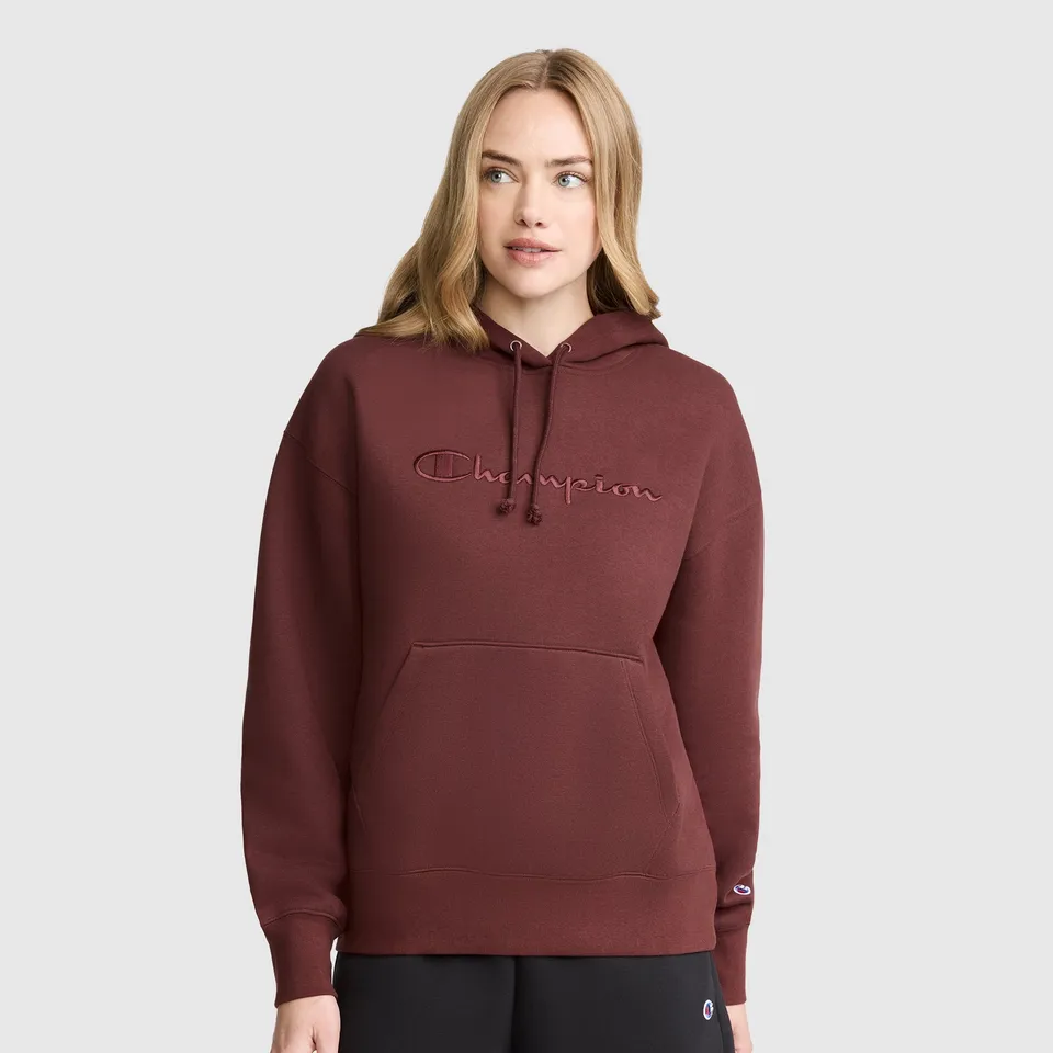 Champion Powerblend Tonal Script Freshman hoodie marron