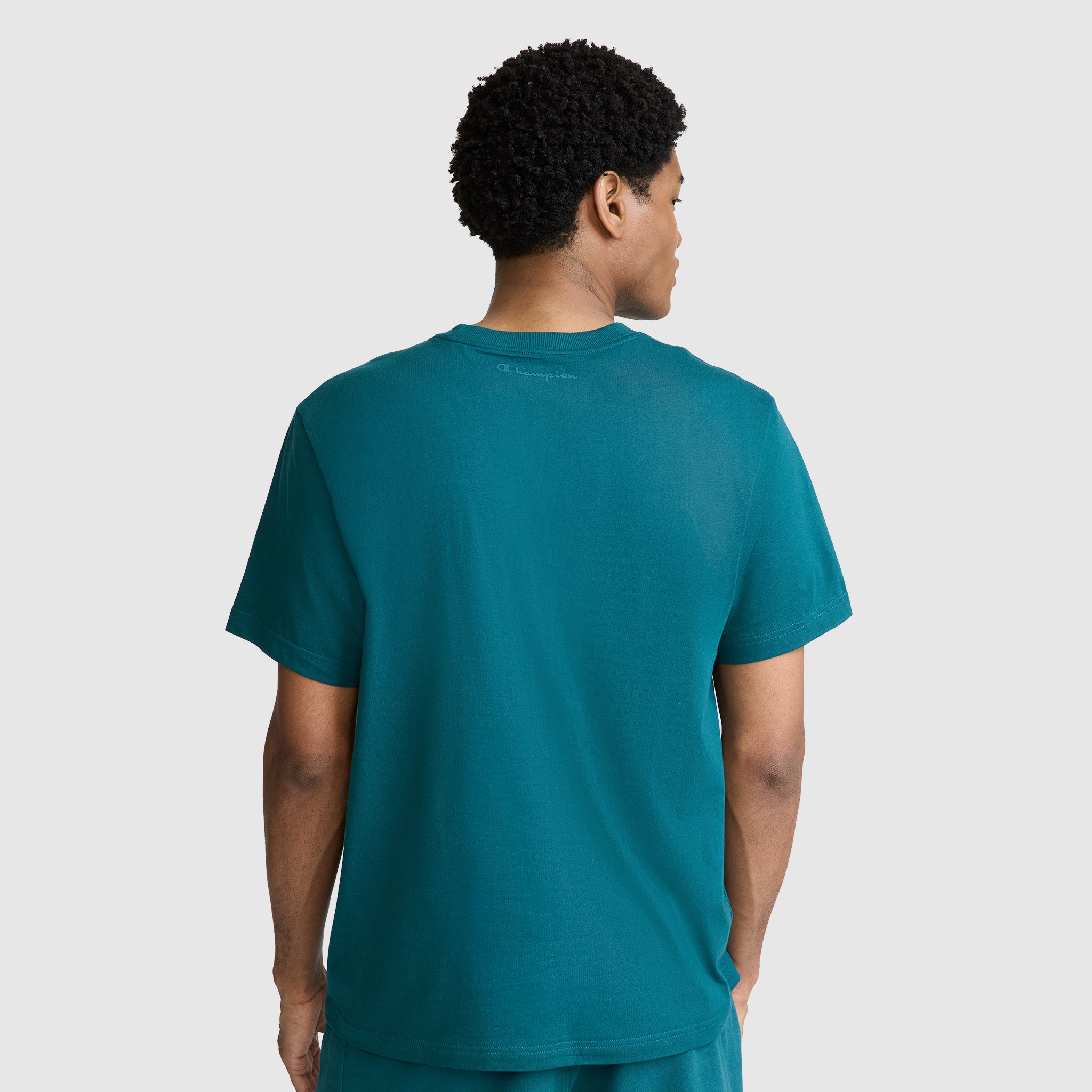 Champion Classic C Logo t-shirt homme Deep Teal coton