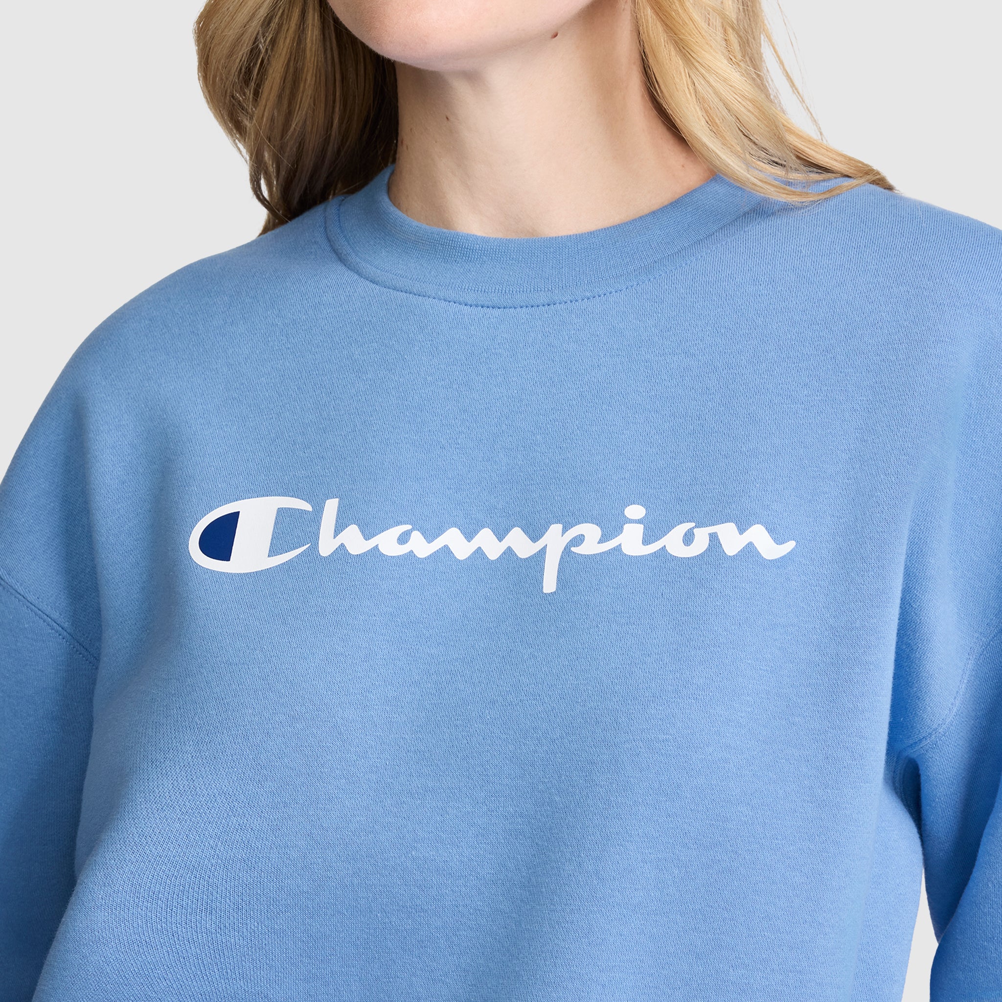 Champion Powerblend Script Logo Sweat Riviera coupe ample
