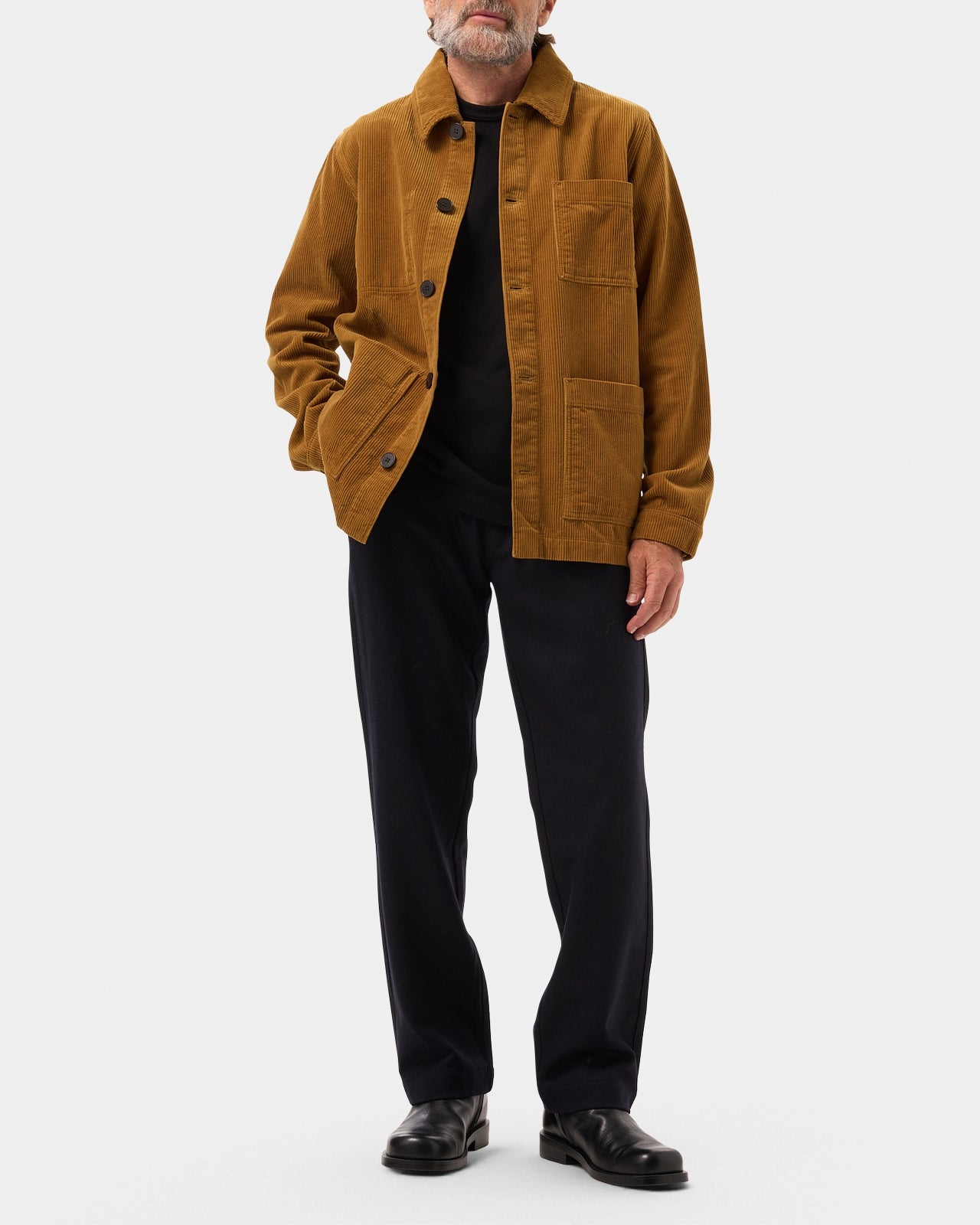 LAFAURIE ESTEVE Jaune Cumin veste peintre velours coton