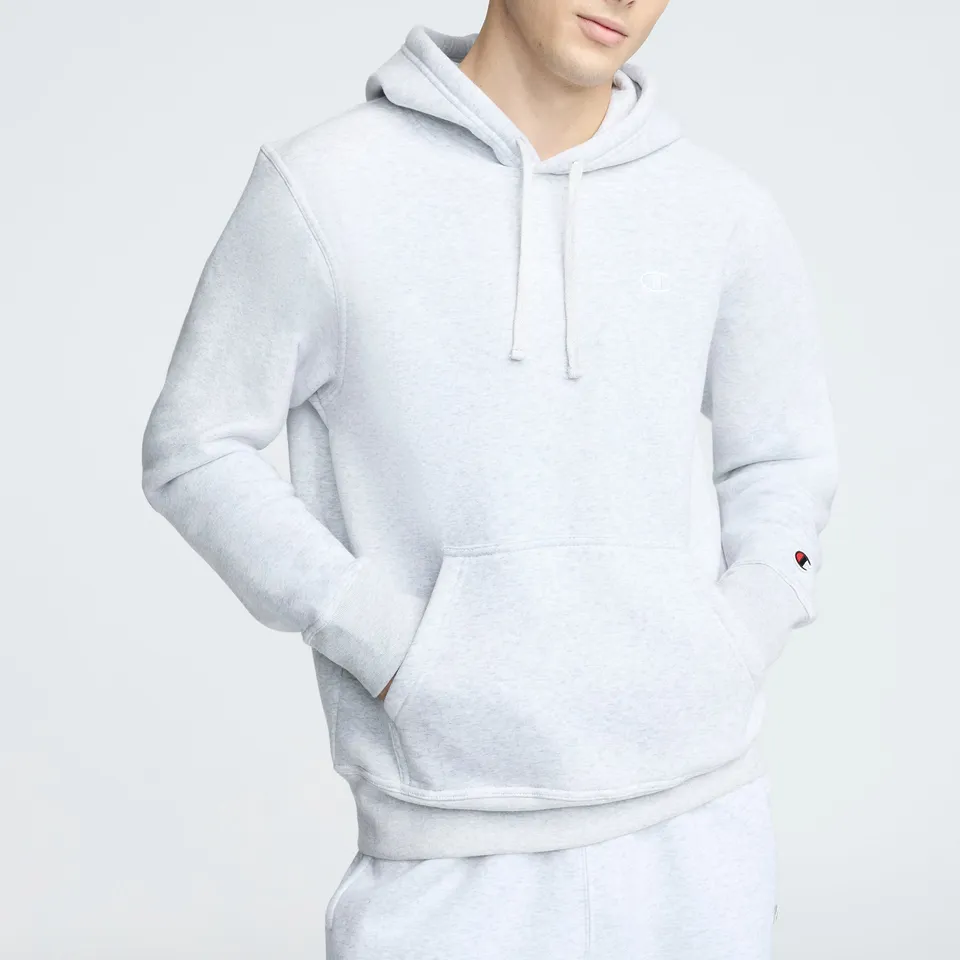 Champion Powerblend Hoodie C Logo sweat à capuche gris argent