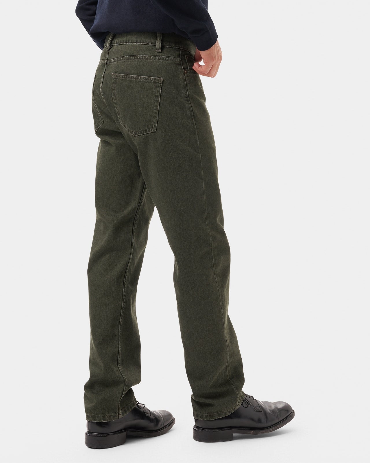 Lafaurie Brady jean droit denim kaki régiment coton