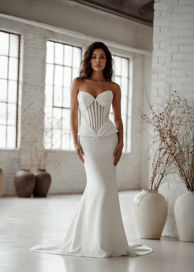 Hervé Paris Promise Priscilla Robe de Mariée Blanche
