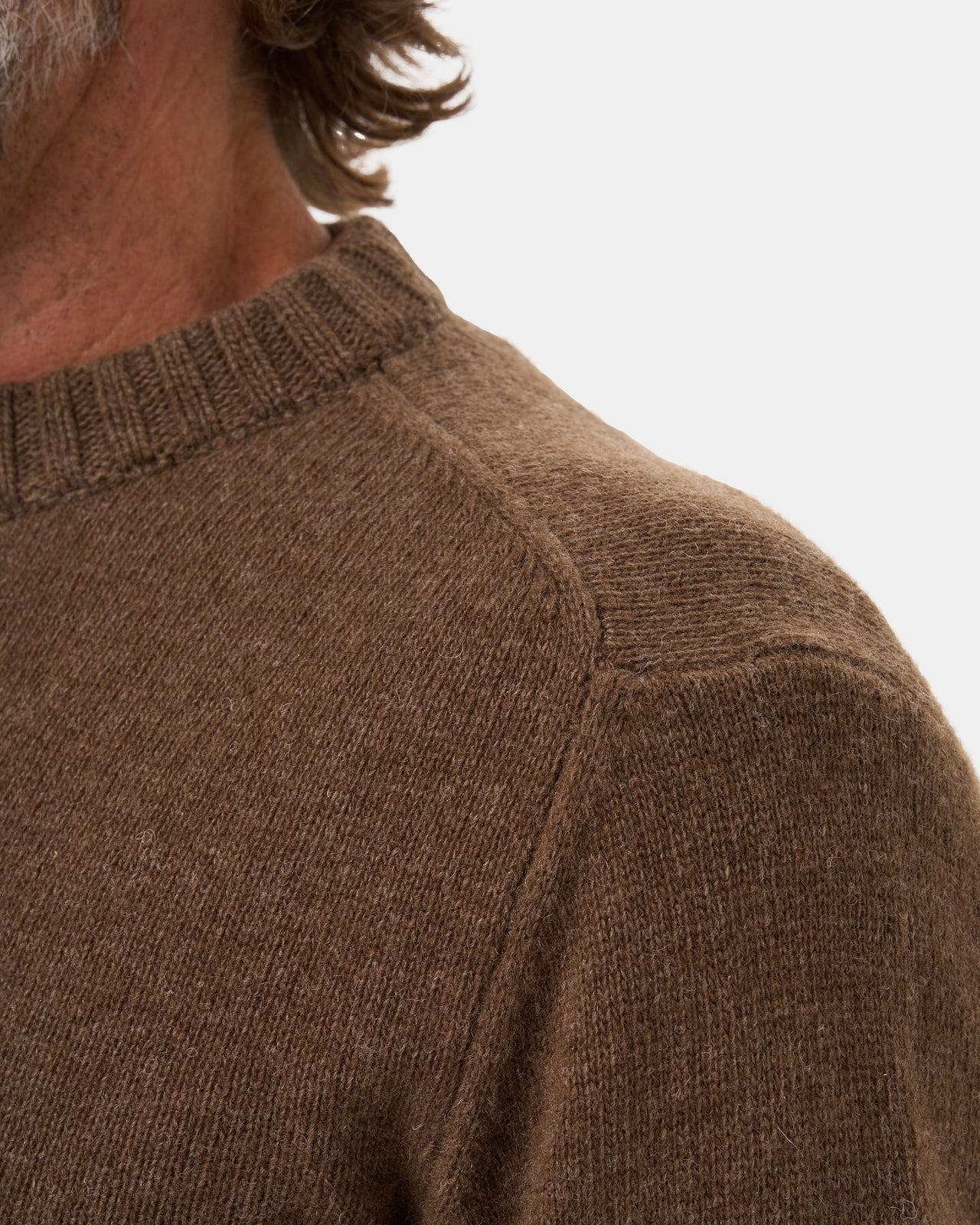 LAFAURIE CLAUDIO Marron Latte pull laine lambswool