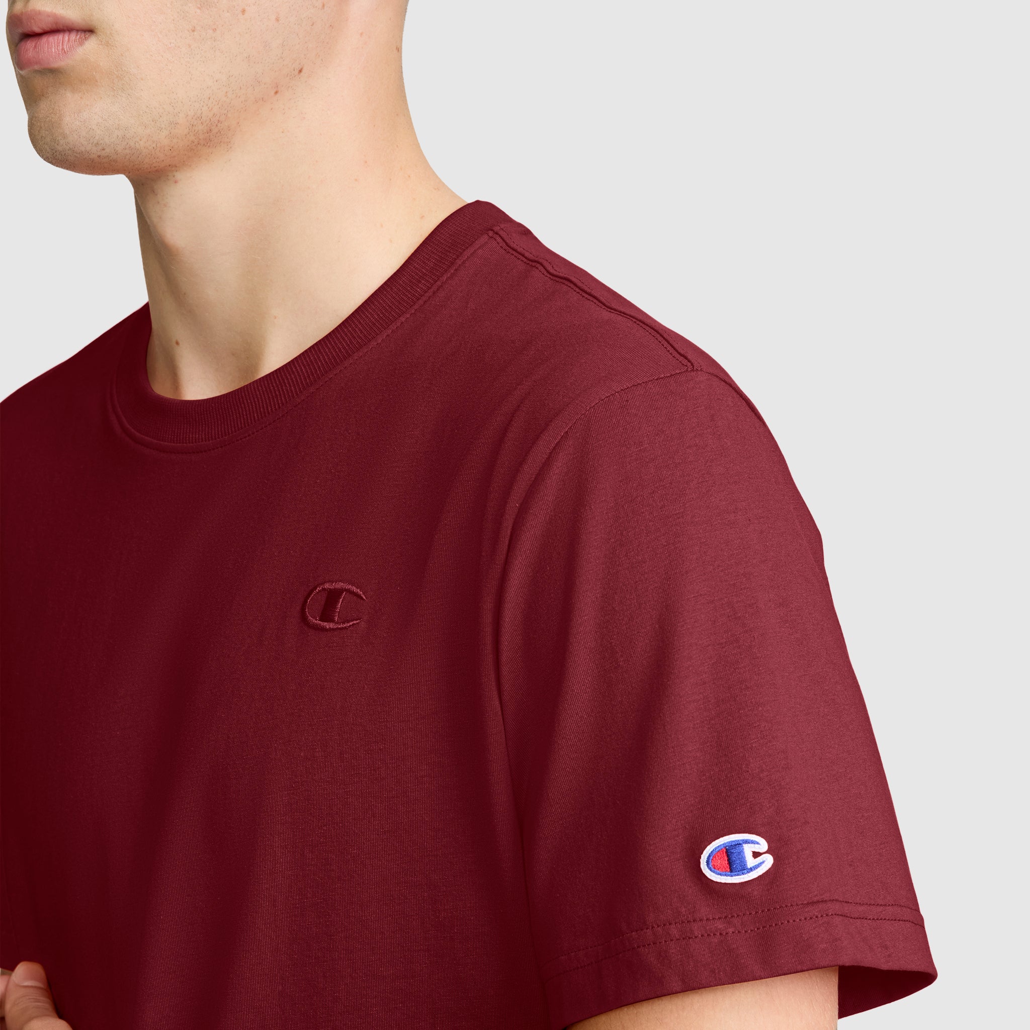 Champion Classic C Logo t-shirt homme Cabernet coton