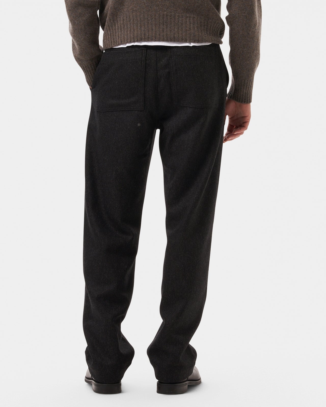 Lafaurie Marcel pantalon flanelle gris anthracite laine