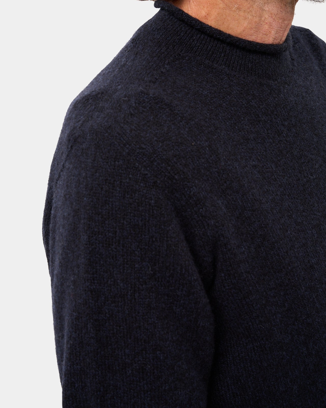 Lafaurie Pietro pull col montant laine navy noir