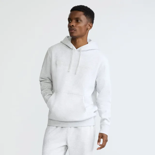 Champion Powerblend Hoodie sweat homme gris coton