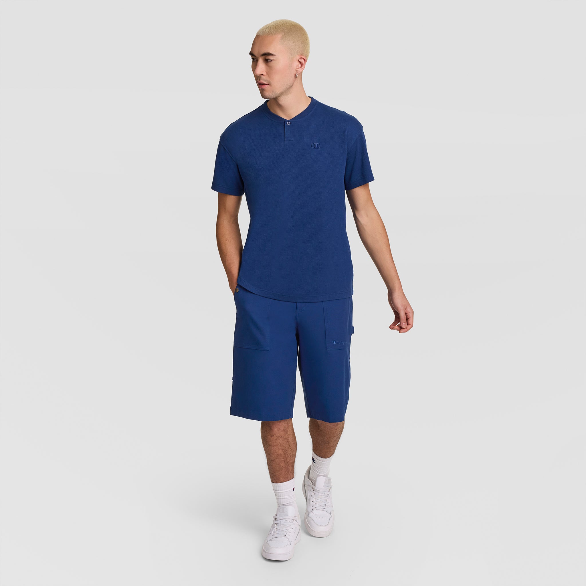 Champion Henley T-shirt bleu Estate Blue taille L