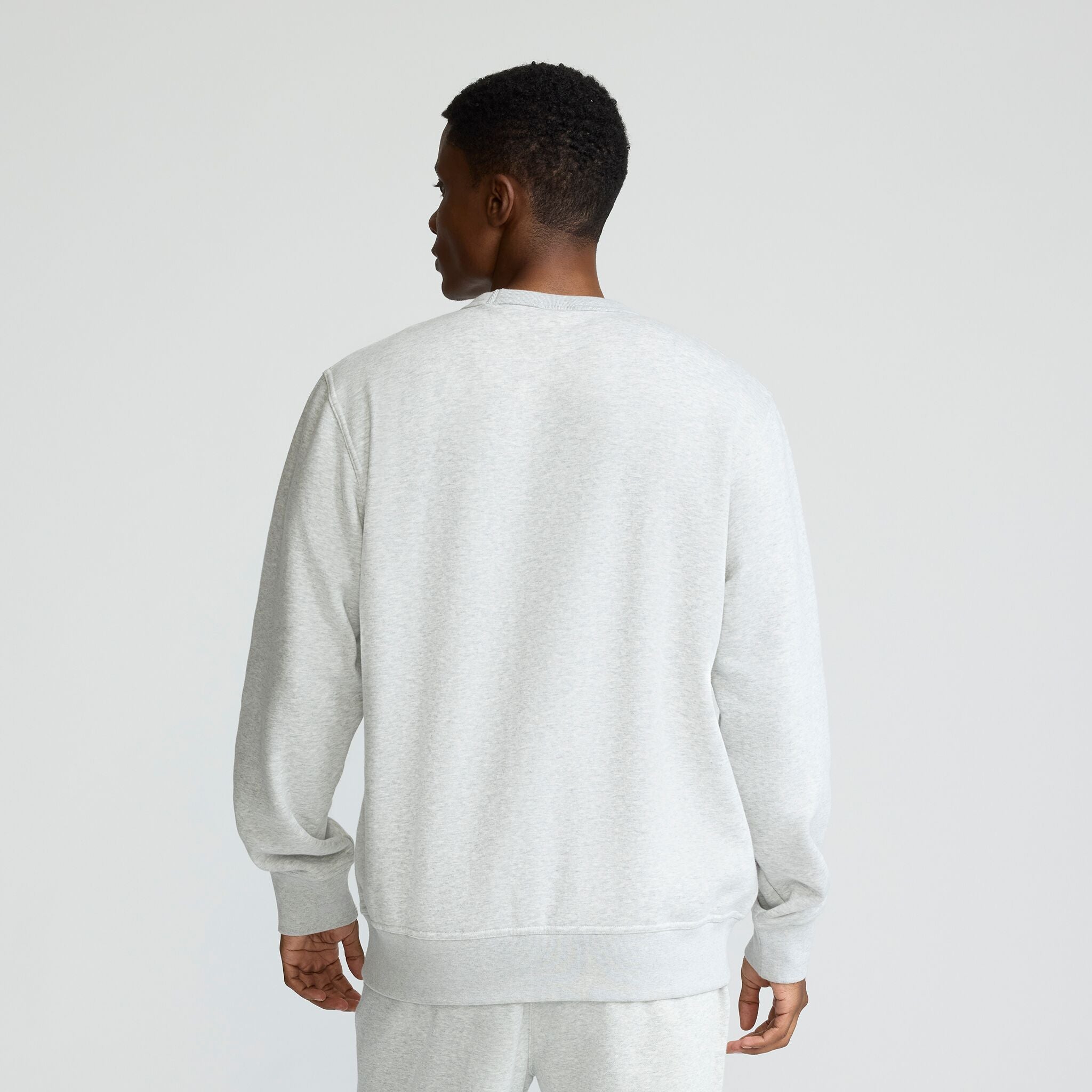Champion Powerblend Script Logo Sweat Gris coupe standard