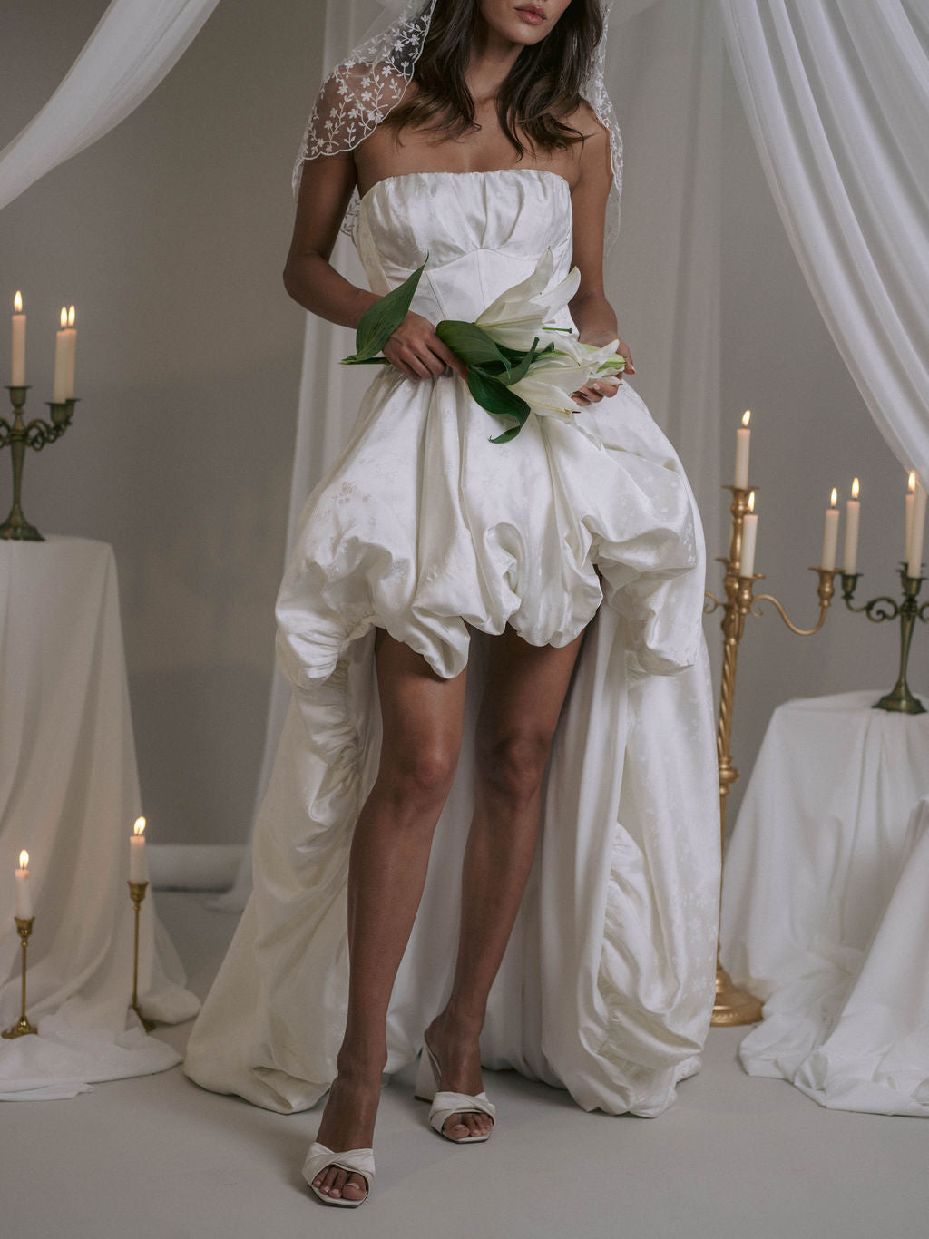 Rime Arodaky Bridal Crillon robe jacquard traîne