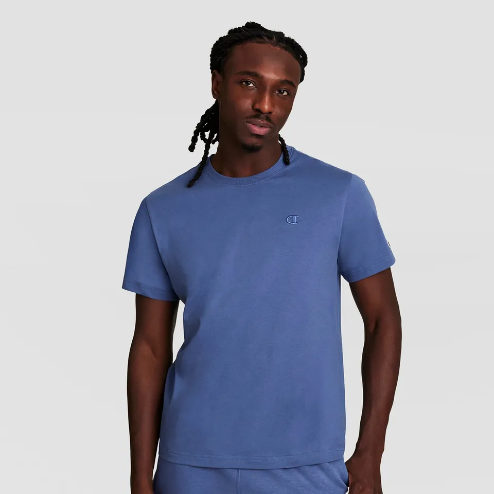 Champion Classic C Logo t-shirt homme Coastal Fjord coton