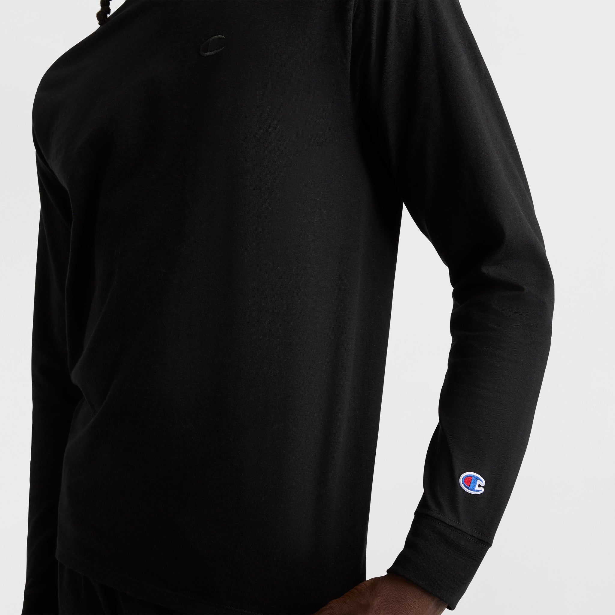 Champion Classic Long Sleeve T-Shirt manches longues noir logo C