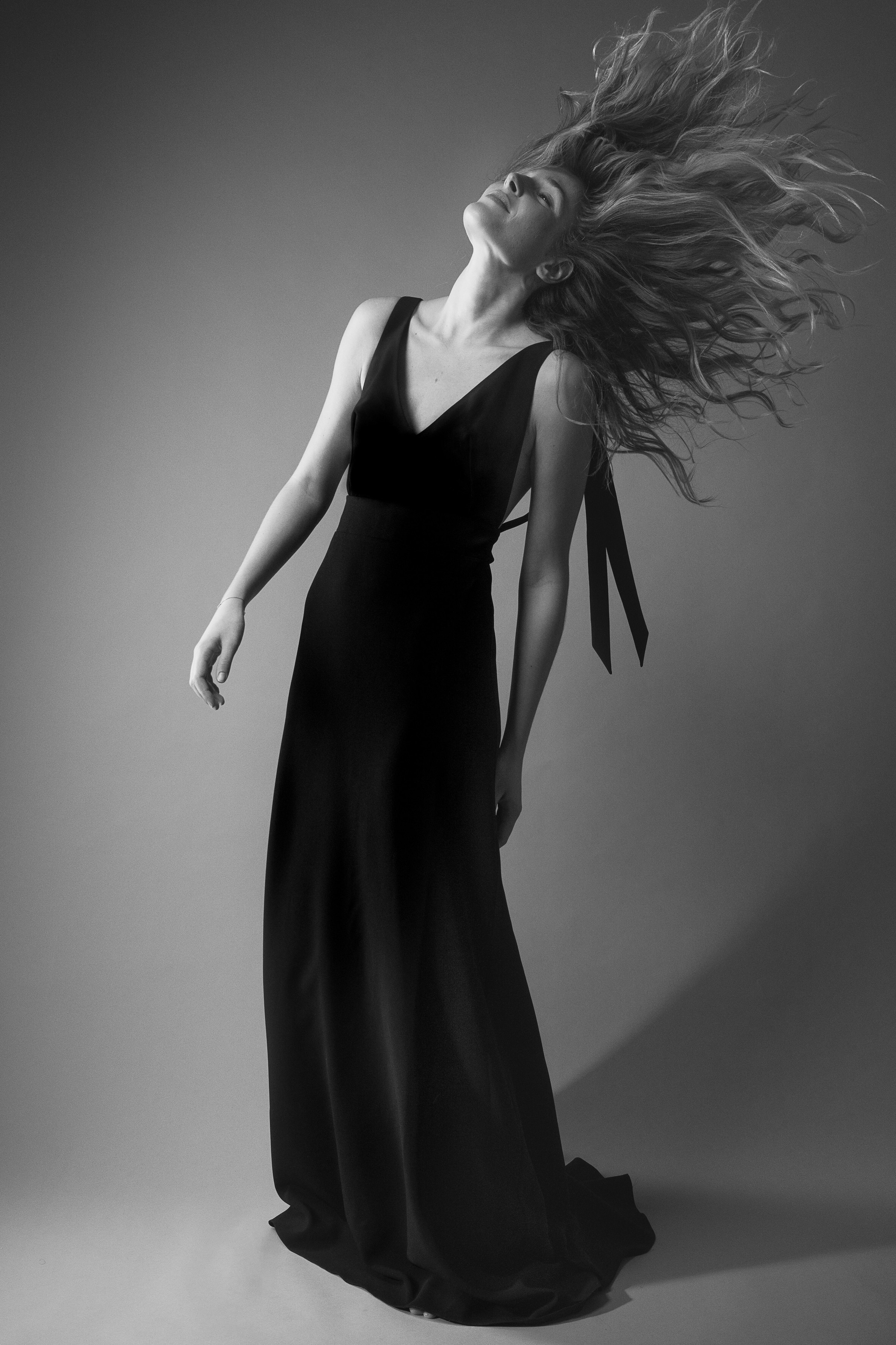 Maison Floret Prêt-à-marier Mick robe crêpe noir