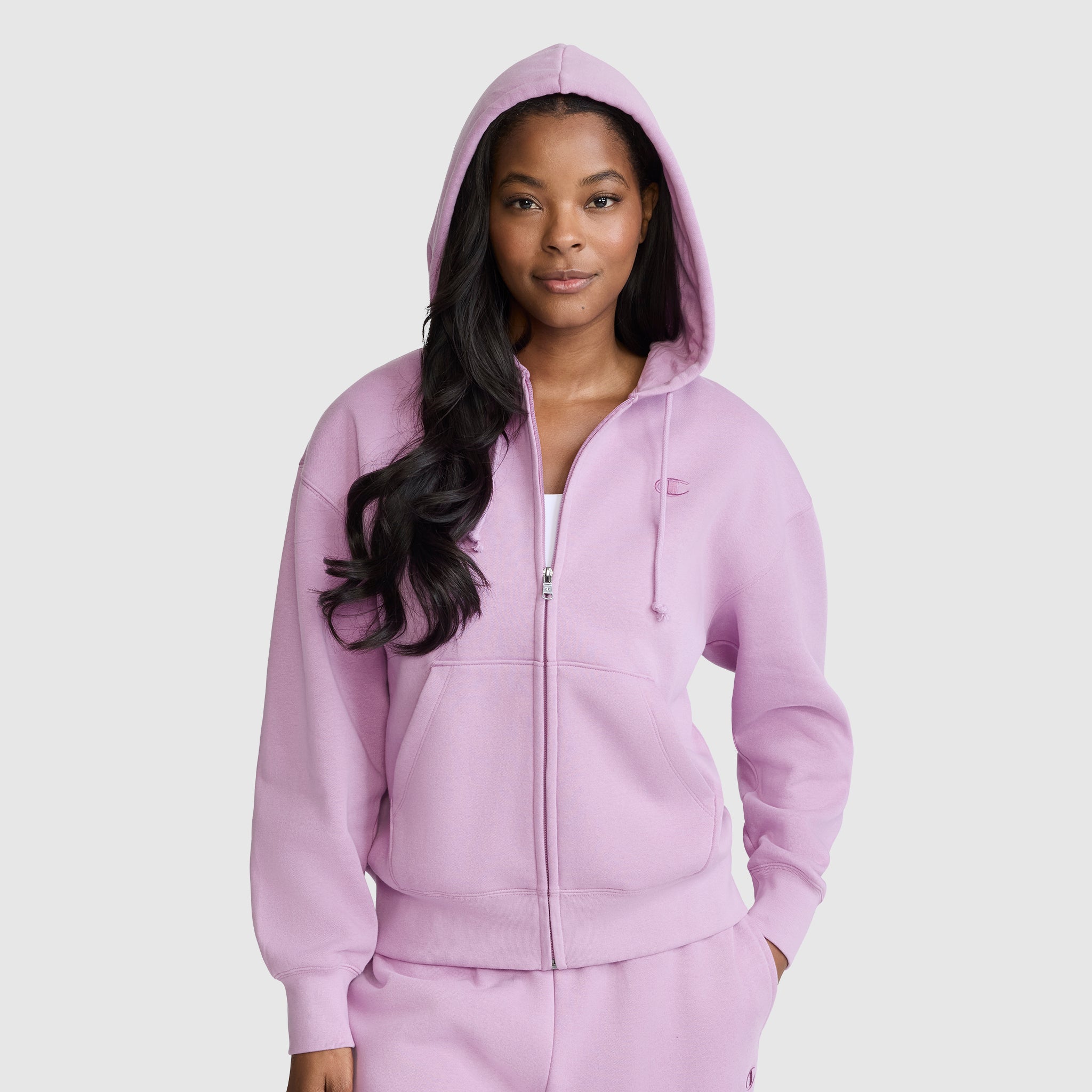 Champion Powerblend sweat zippé à capuche Smoky Grape molleton