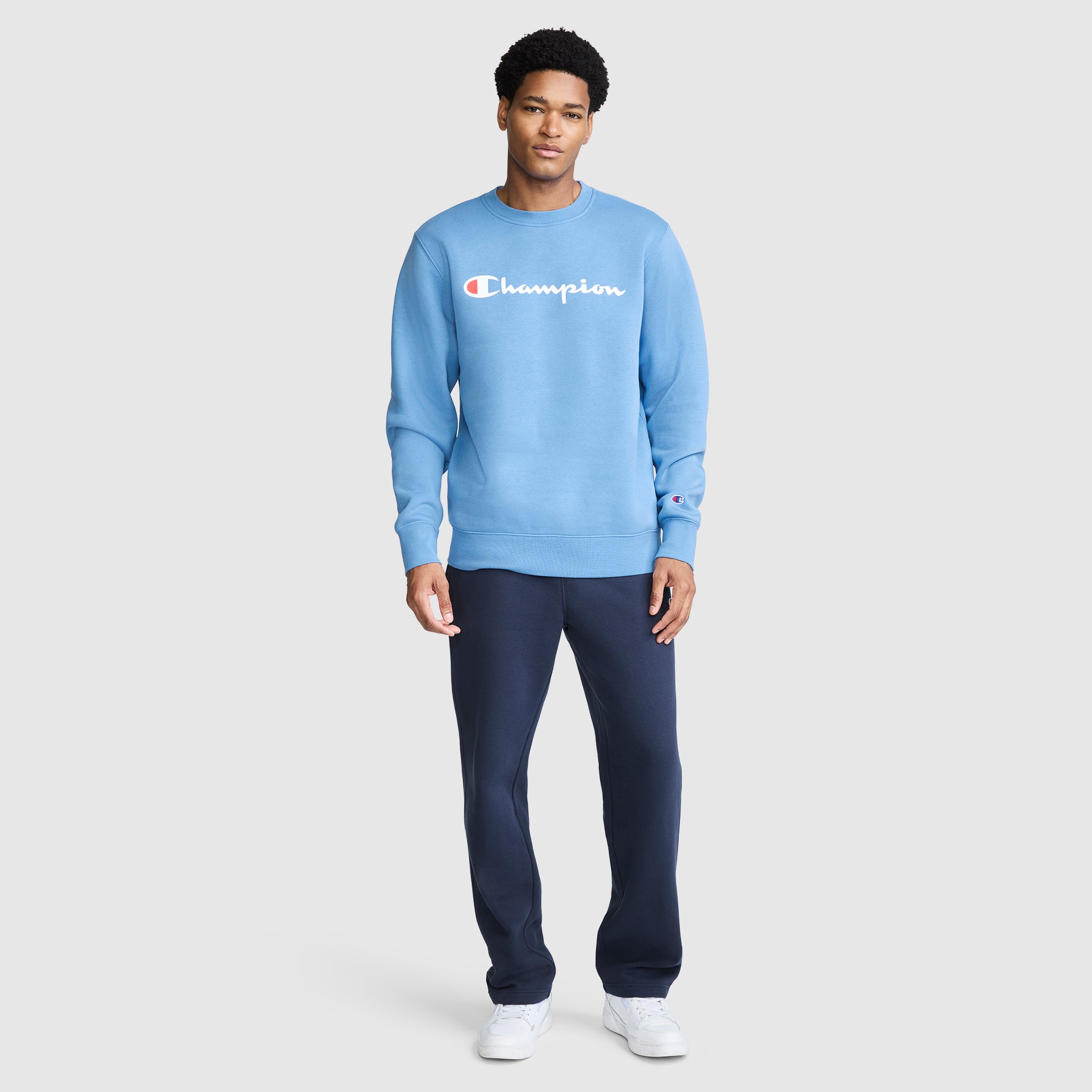 Champion Powerblend sweat col rond Riviera logo script