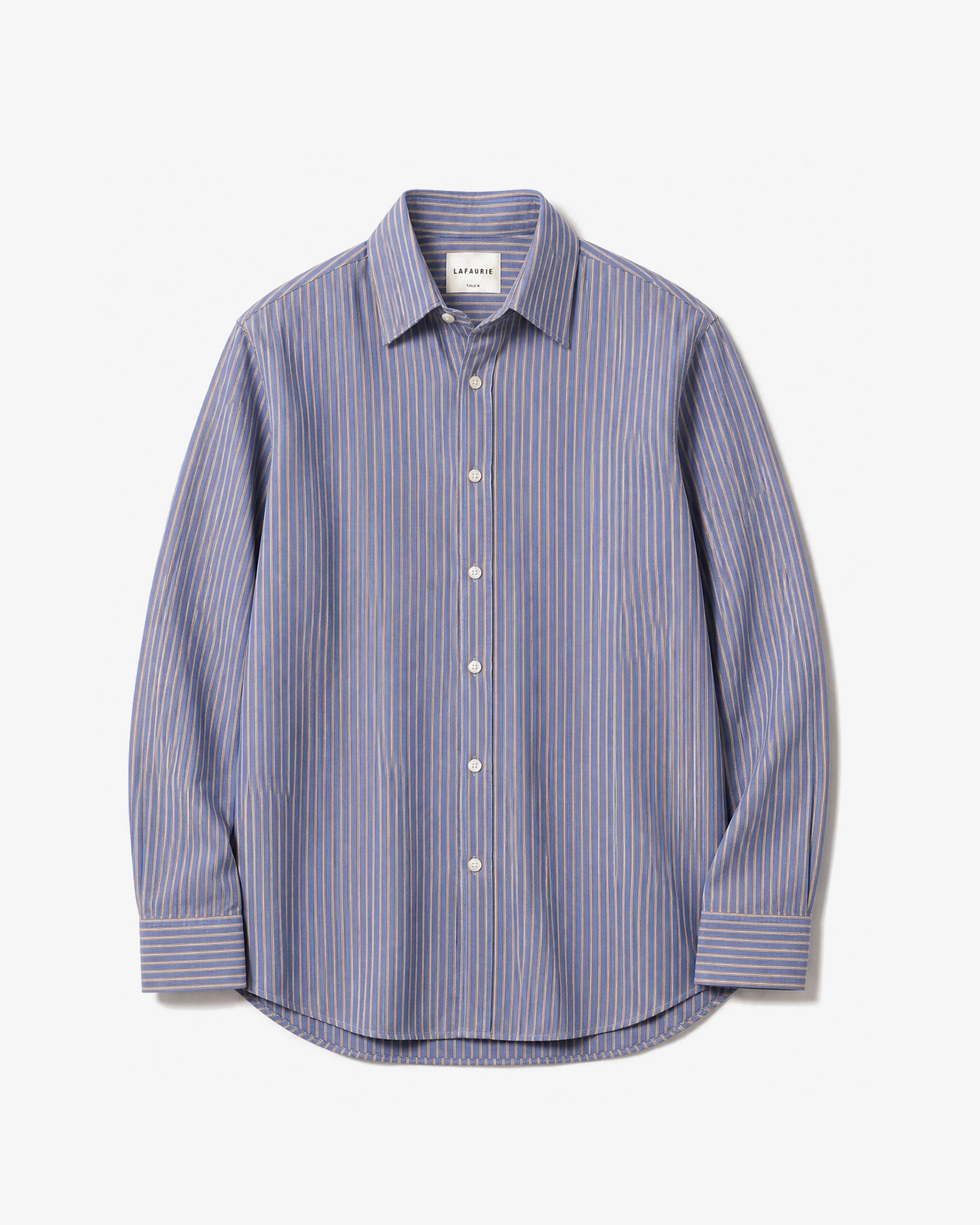 Lafaurie Colette chemise rayée bleu océan coton bio