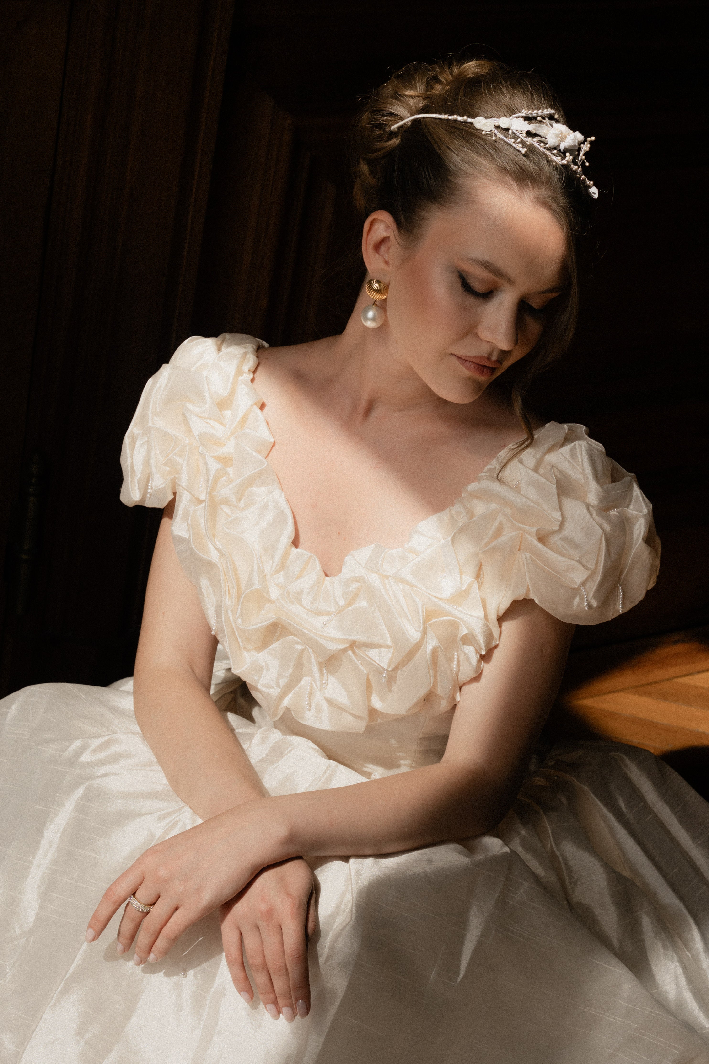 Solène Gisèle La mariée Robe Éléna robe bal rose Pronovias