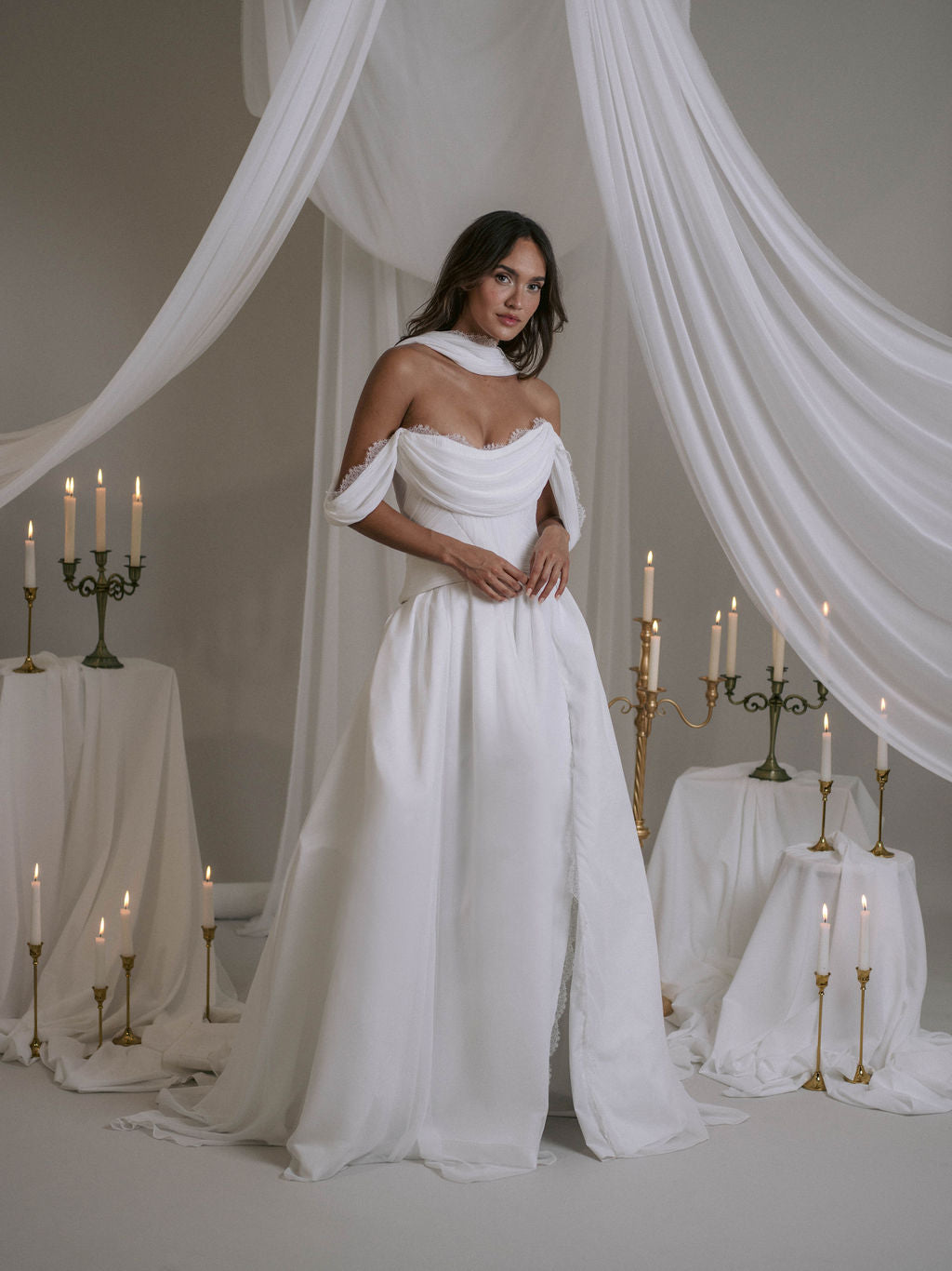 Rime Arodaky Bridal Reverie robe bustier plissée