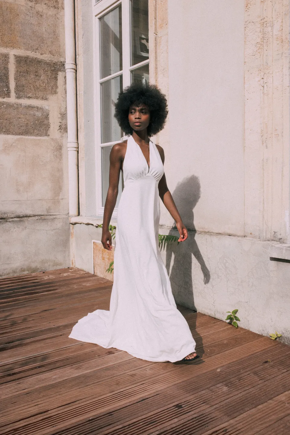 Maison Floret Sur-mesure Cooper robe nœud crêpe