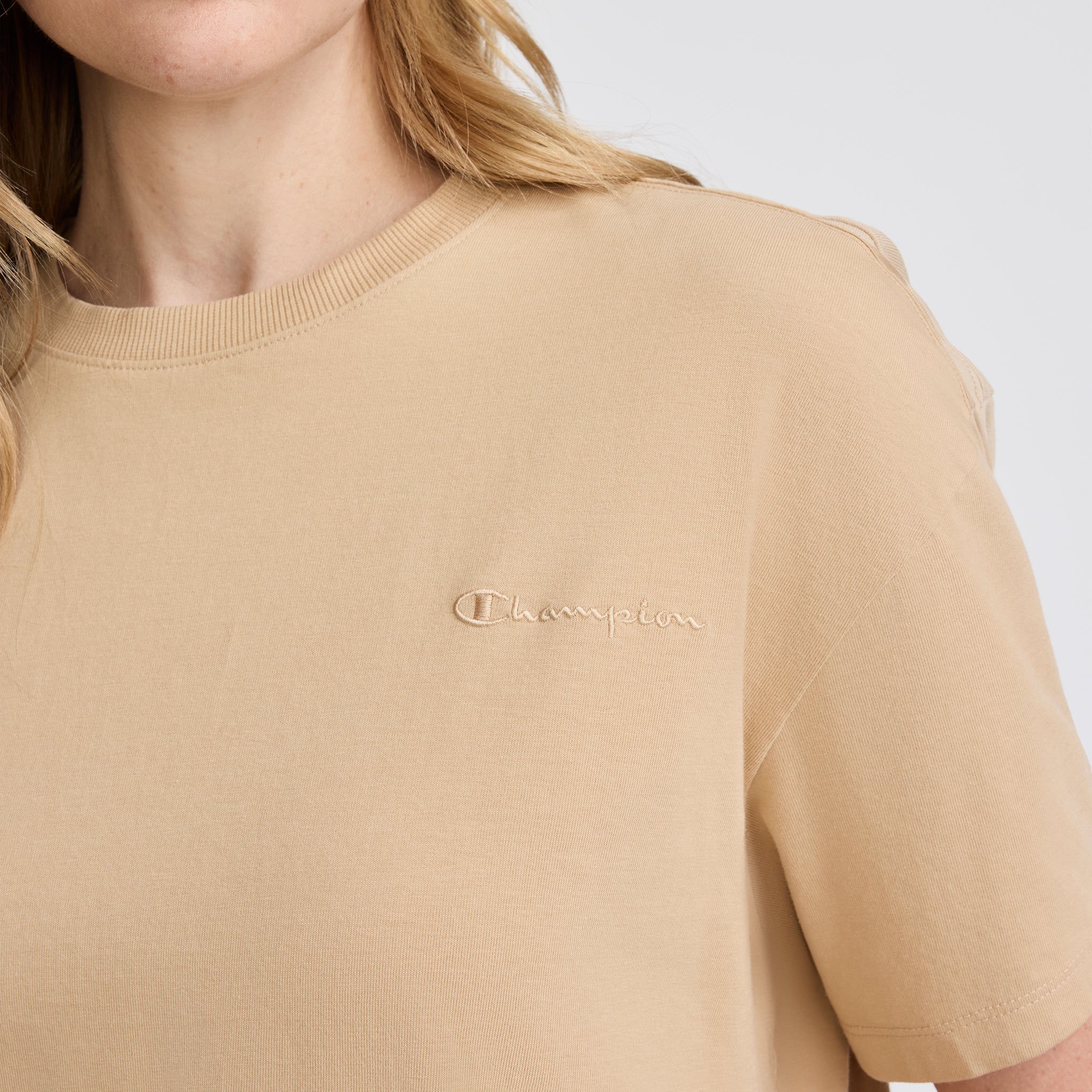Champion Loose Fit T-shirt ample femme beige coton