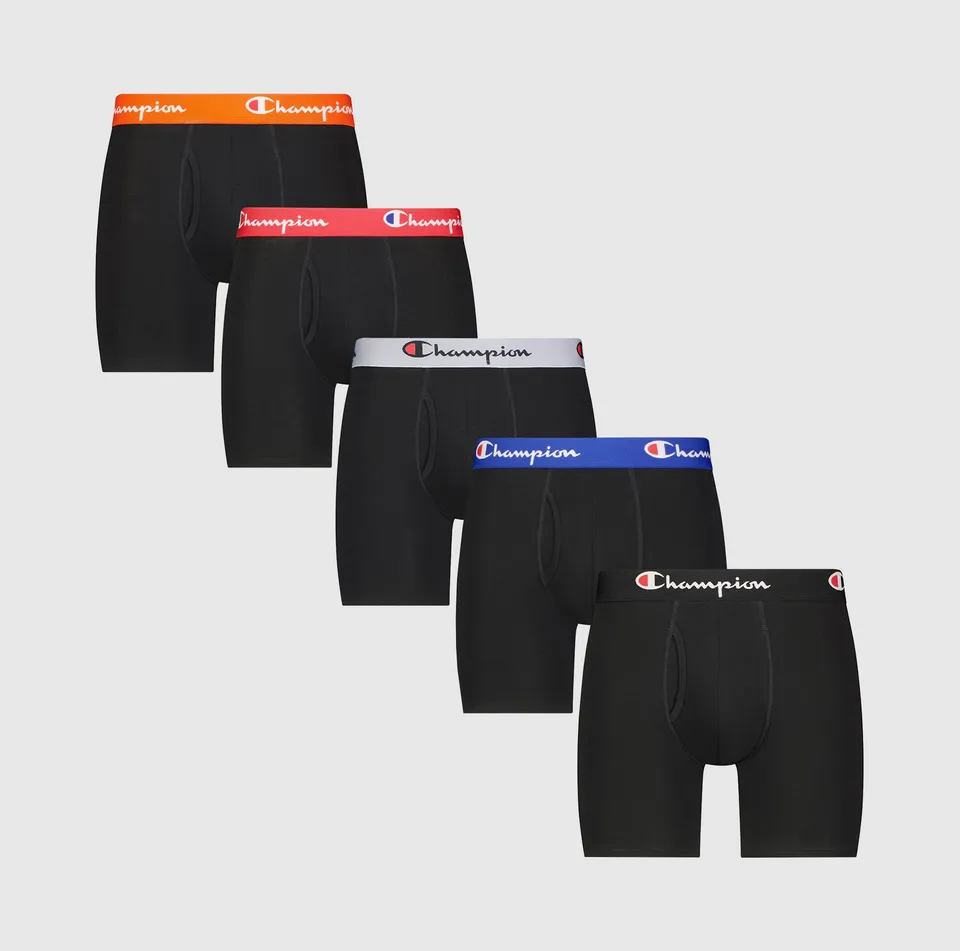 Champion 5 Pk Cotton Stretch Boxer boxer homme assorti coton