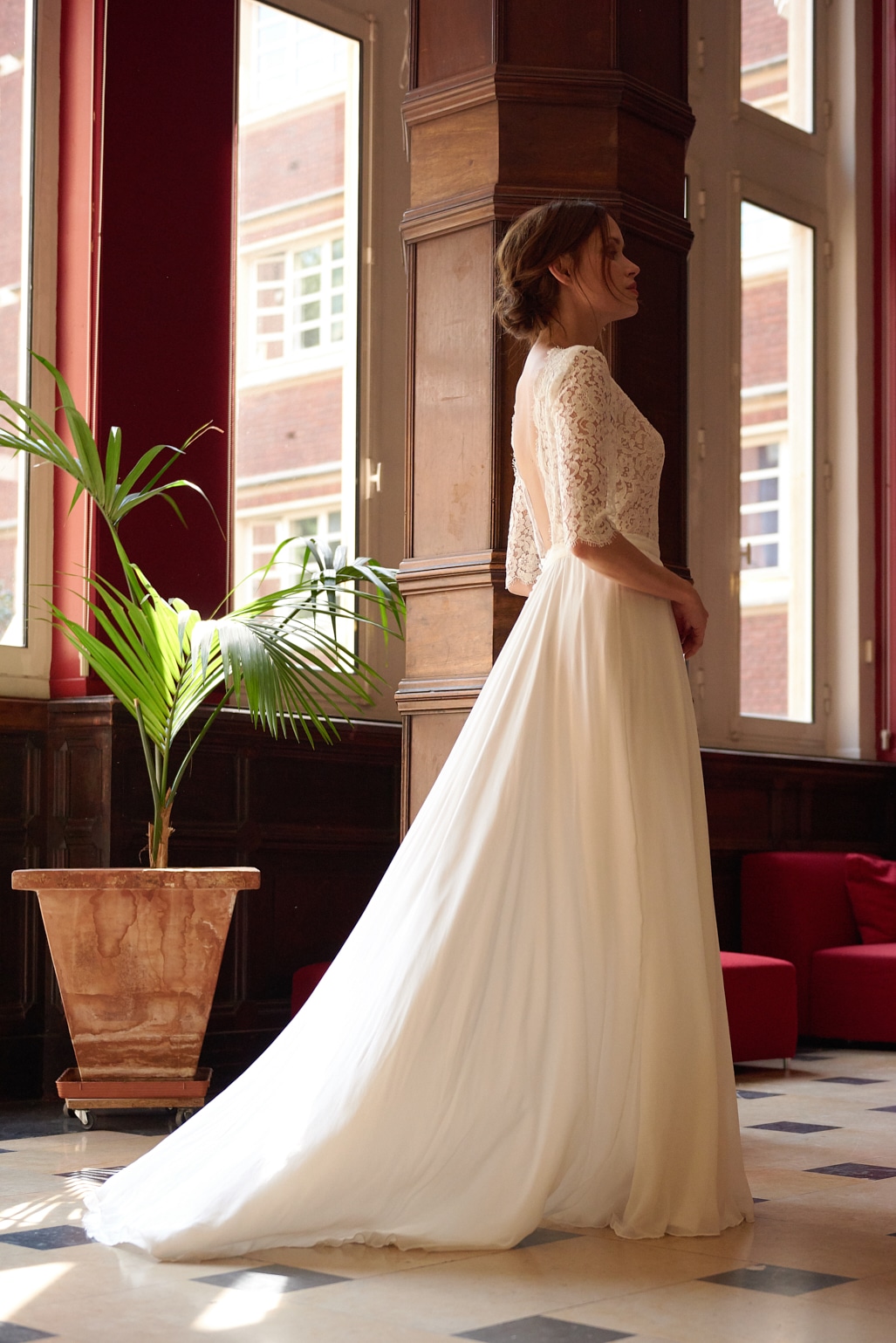 Maison Floret Sur-mesure Spencer robe dentelle Calais