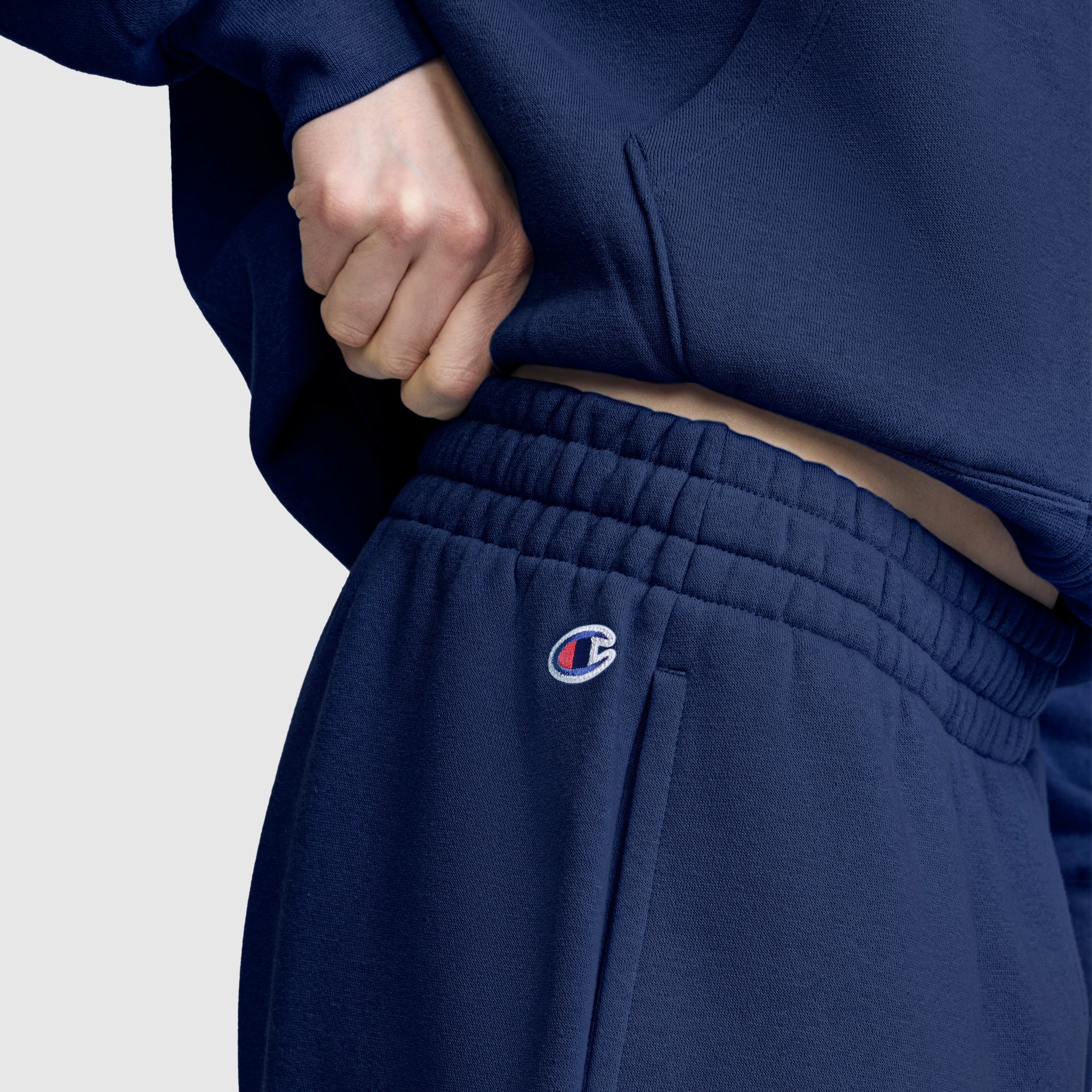 Champion Powerblend Oversized Sweatpants C Logo jogging bleu molleton