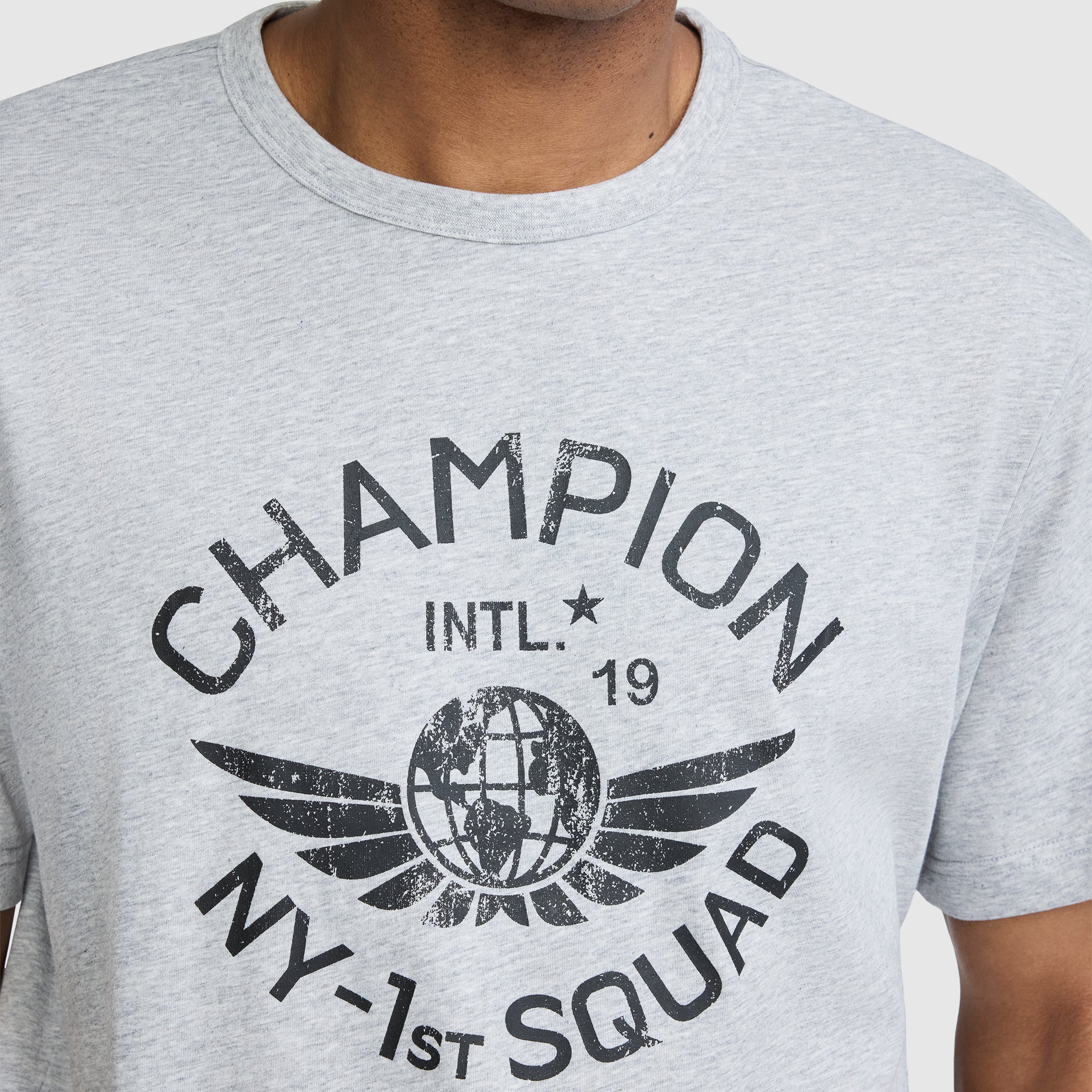 Champion NY First Squad t-shirt homme gris chiné