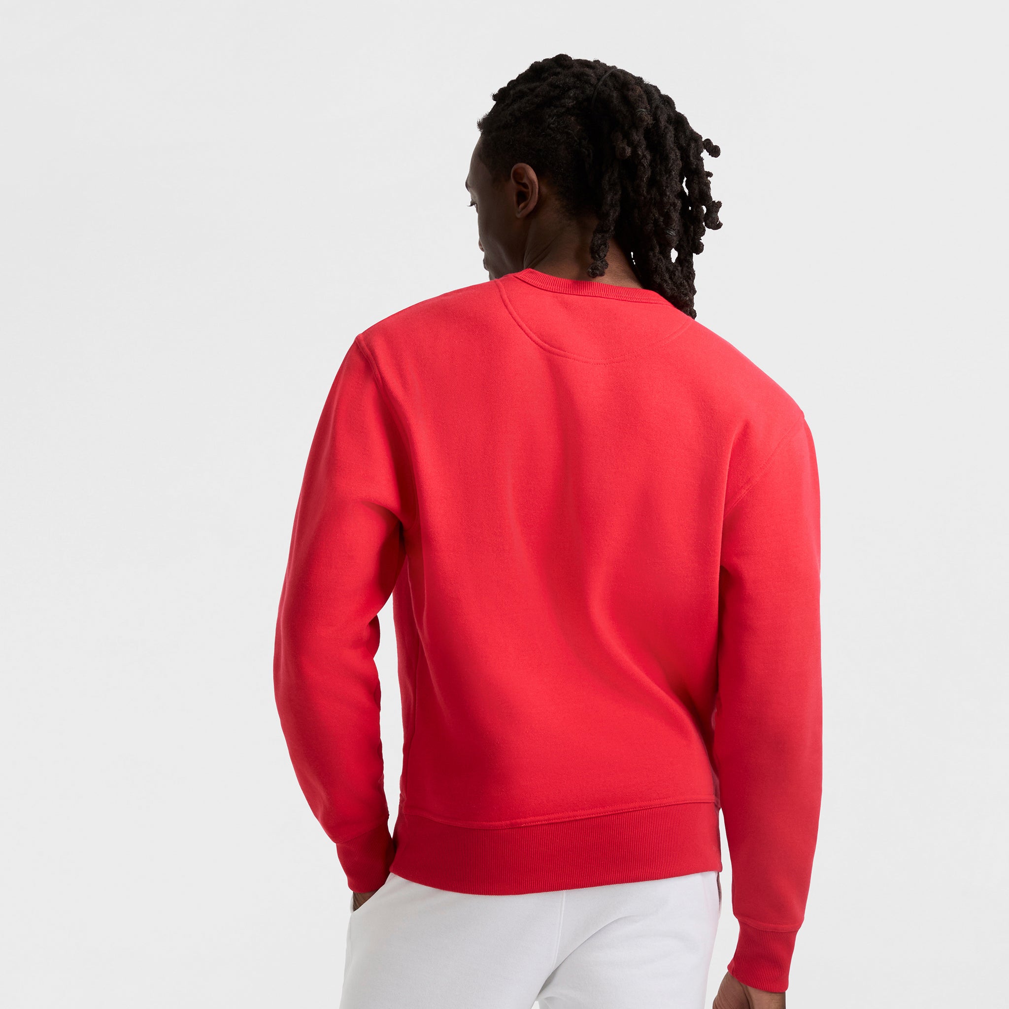 Champion Powerblend Crewneck Sweat Homme Rouge Tango Chaud