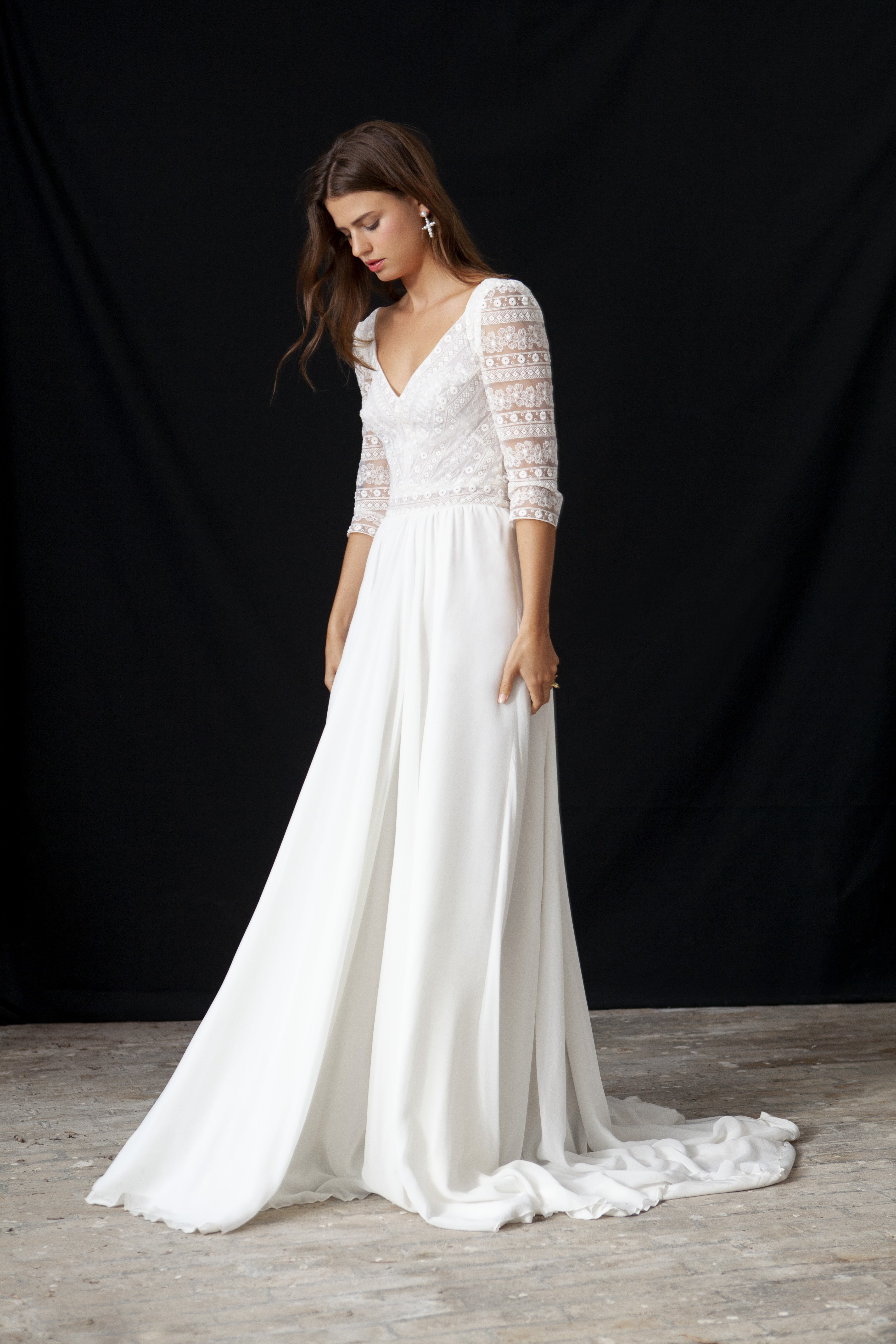 Maison Floret Sur-mesure Théodore robe dentelle coeur