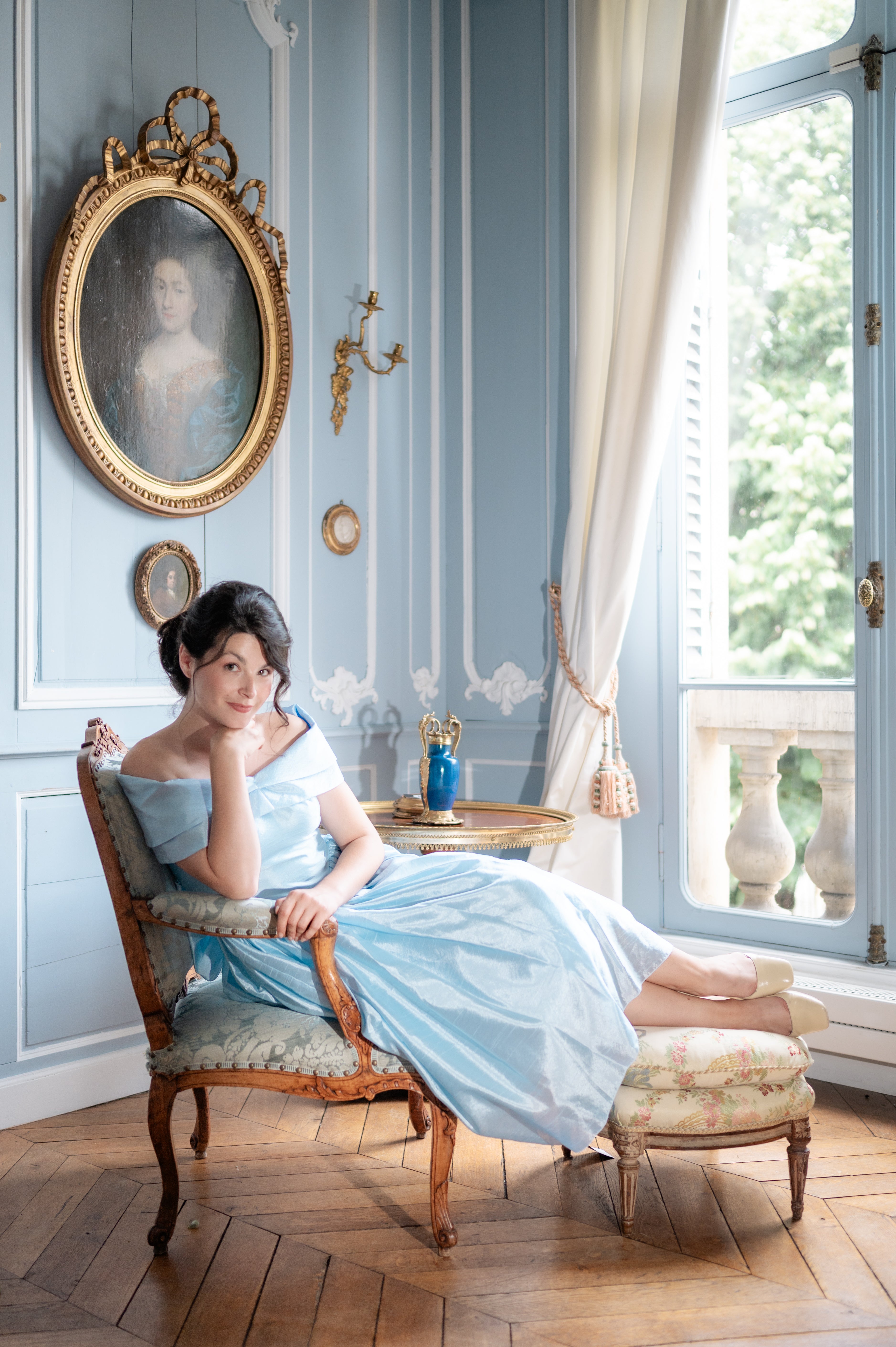 Solène Gisèle La mariée Célestine robe bleu ciel taille 38