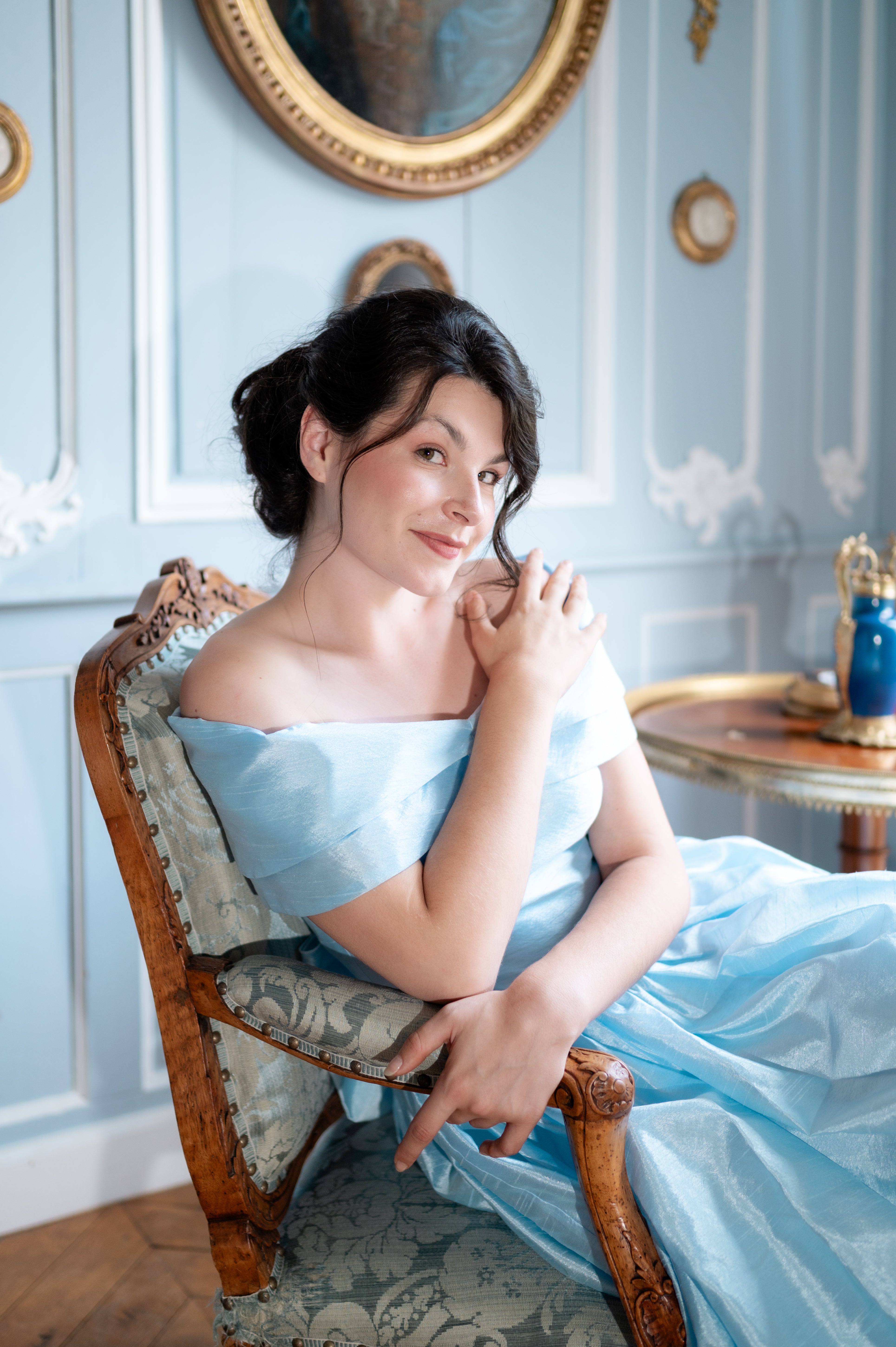 Solène Gisèle La mariée Célestine robe bleu ciel taille 38