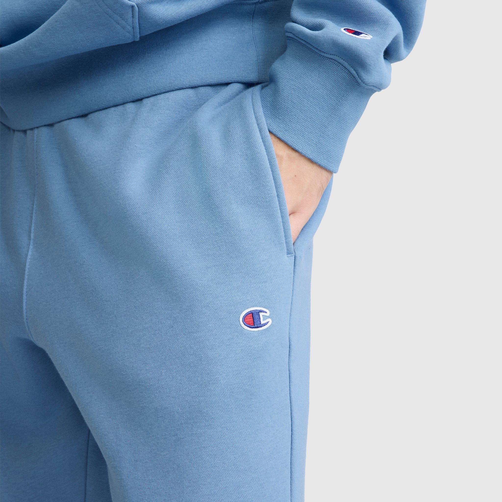 Champion Powerblend Joggers C Logo jogging bleu clair coton
