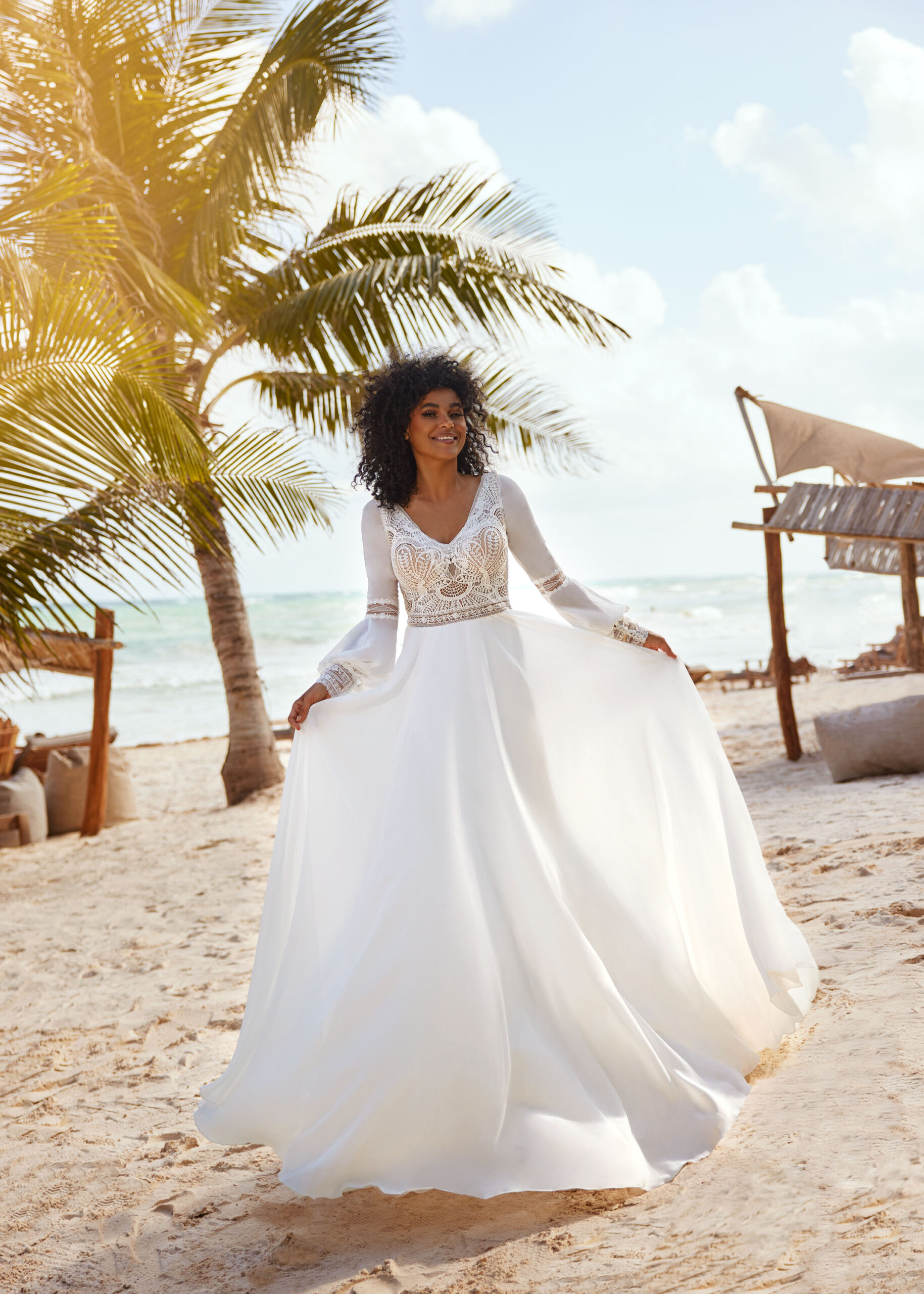Hervé Paris Mystical Blondelle Robe de Mariée Blanche