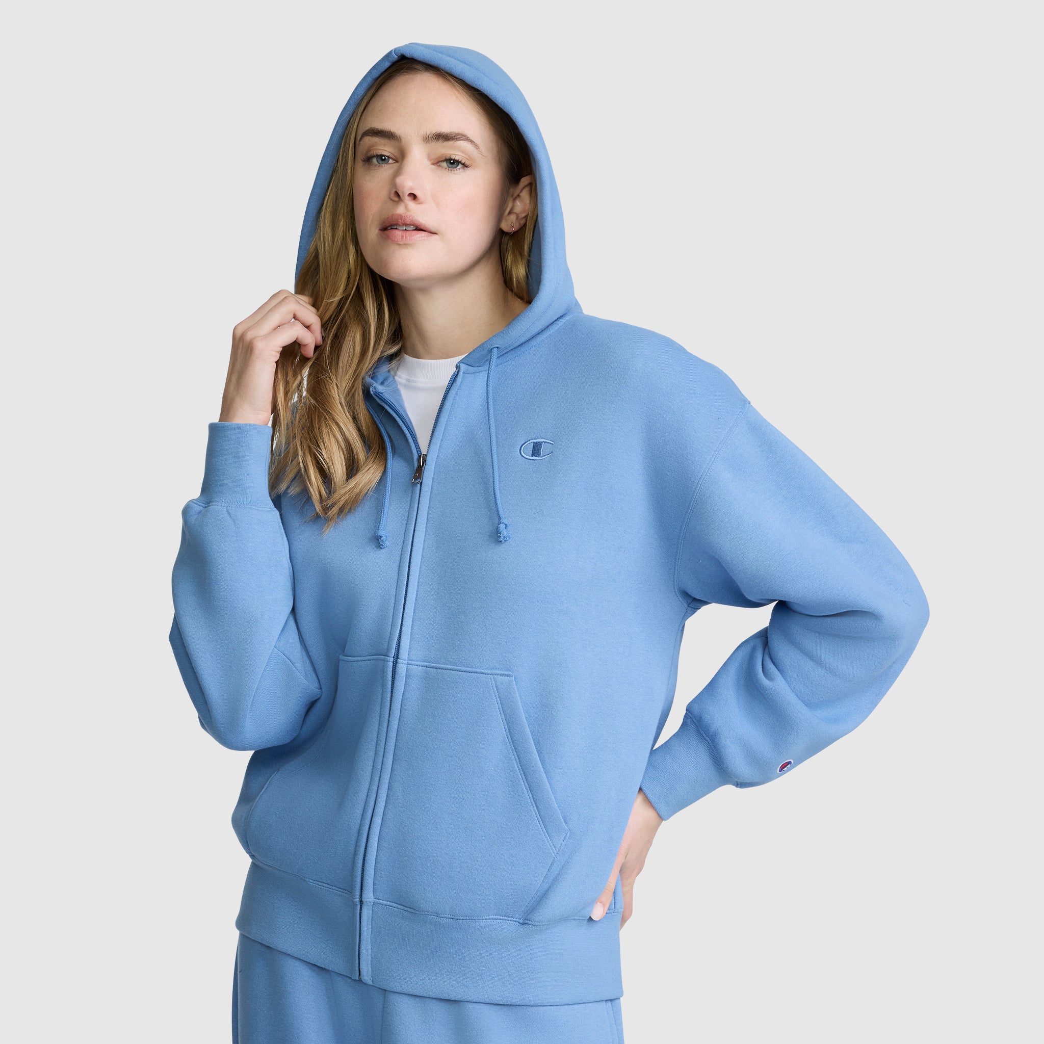 Champion Powerblend sweat zippé femme riviera molleton