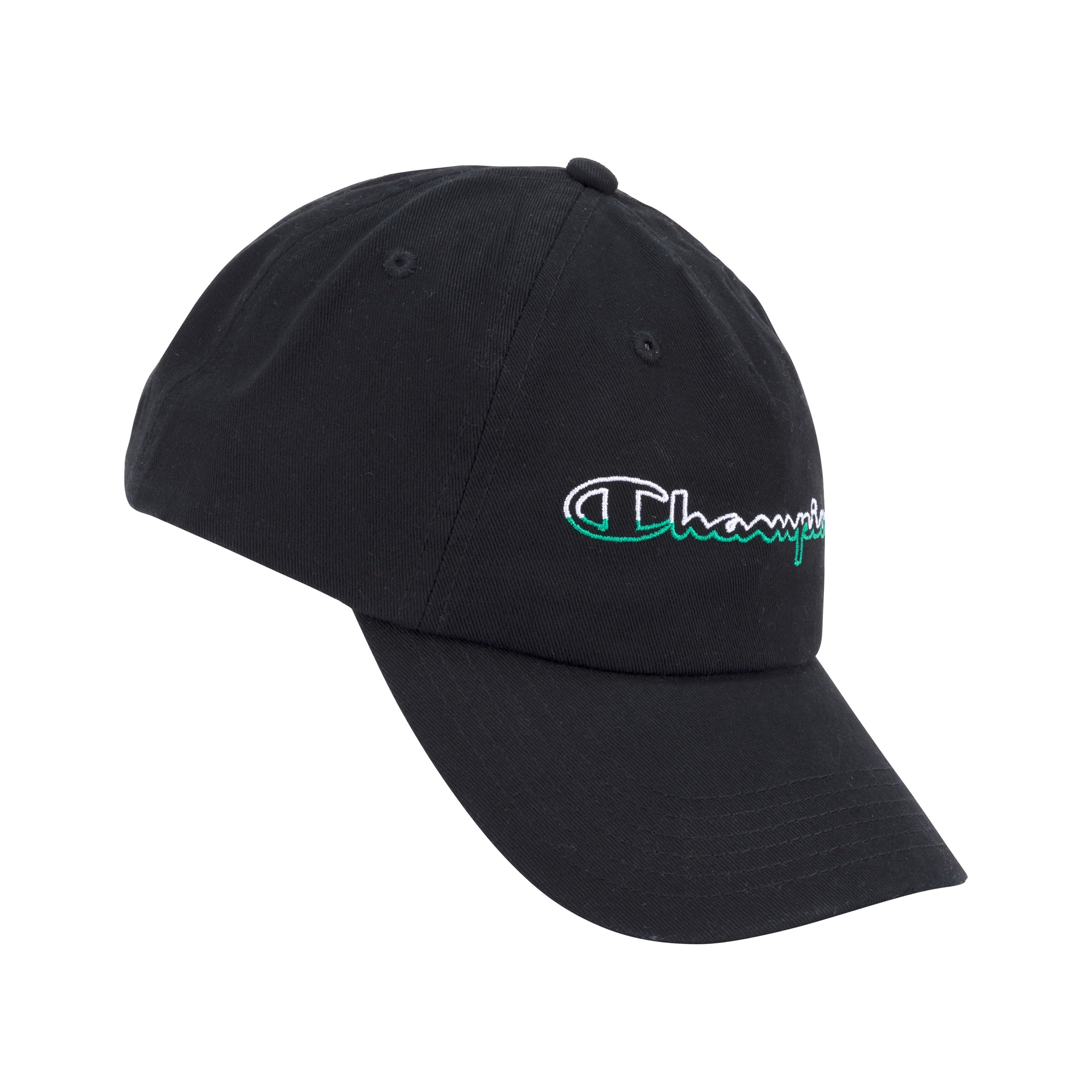 Champion Hats Split Script Dad casquette noir coton