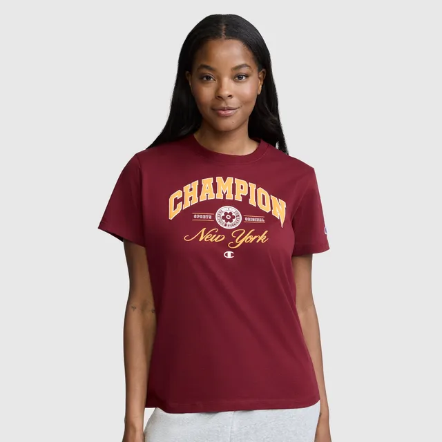 Champion New York Flower t-shirt coton Cabernet