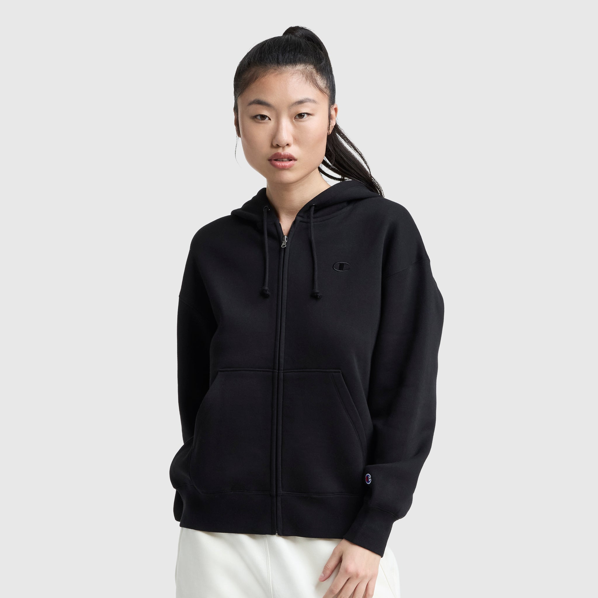 Champion Powerblend sweat zippé femme noir molleton