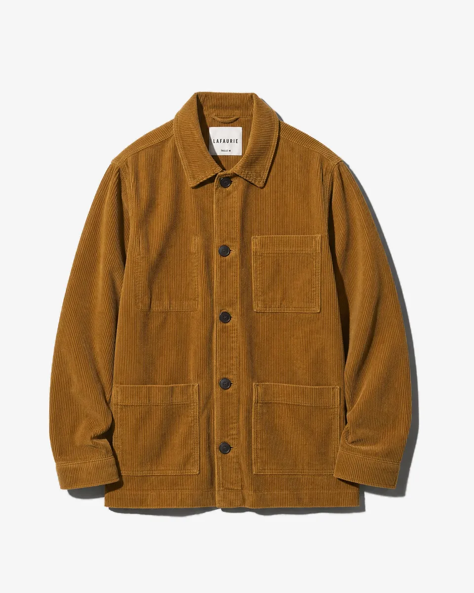 LAFAURIE ESTEVE Jaune Cumin veste peintre velours coton